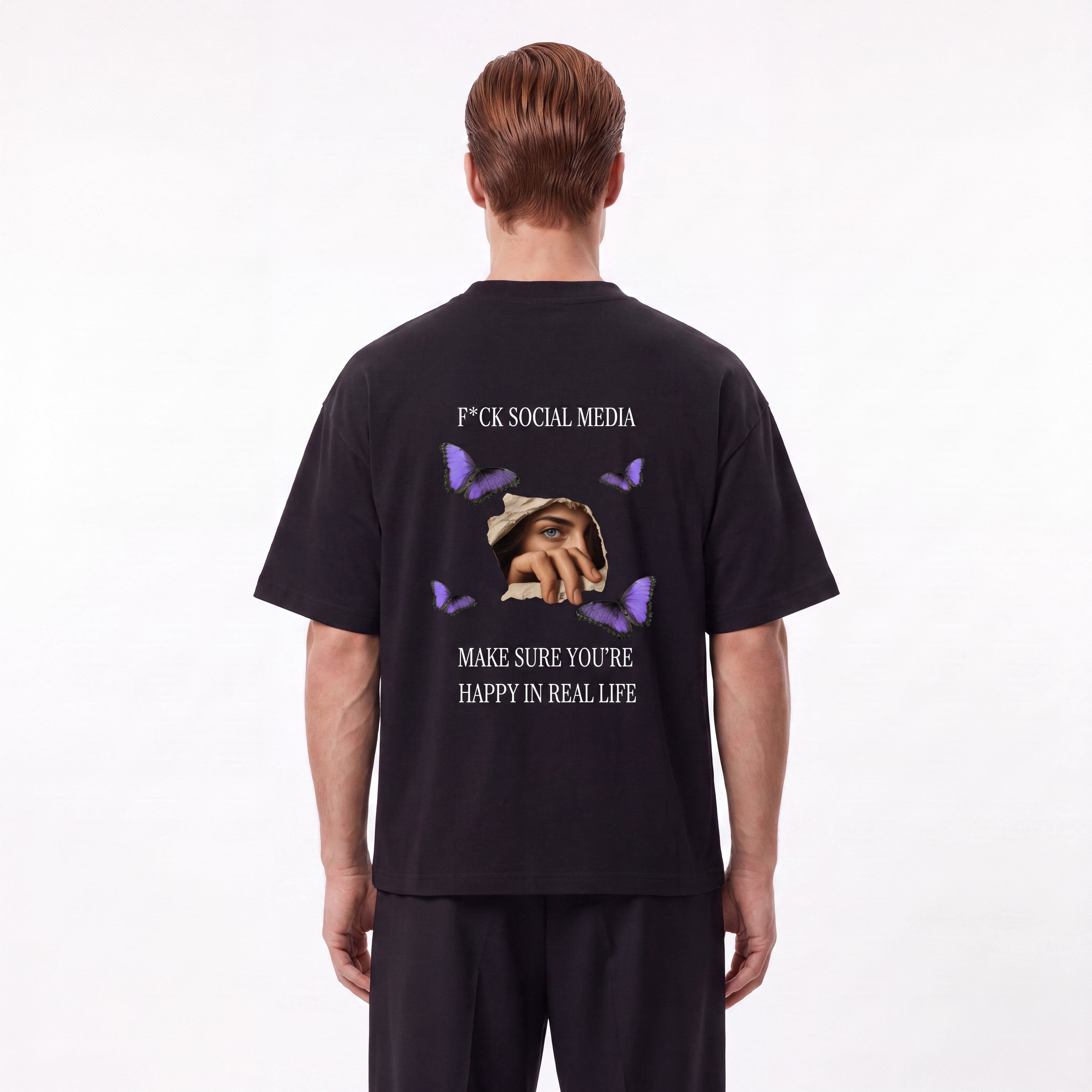 F*ck Social Media Boxy Unisex Oversized T-Shirt
