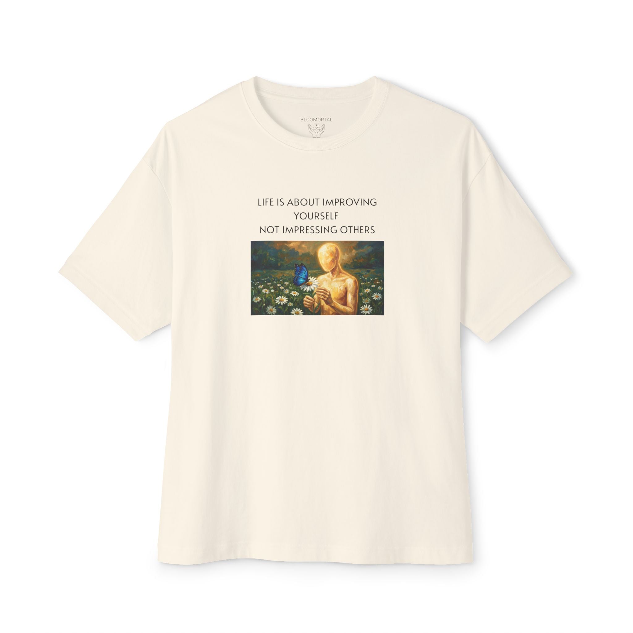 Life Is About Improving Yourself Unisex Oversized T-Shirt