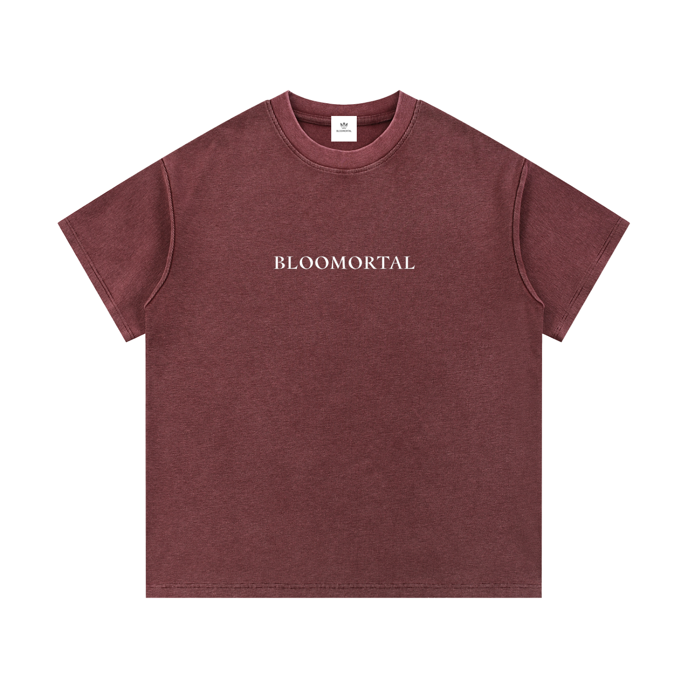Blooming Forever Mineral Wash Waffle Knit Unisex T-Shirt