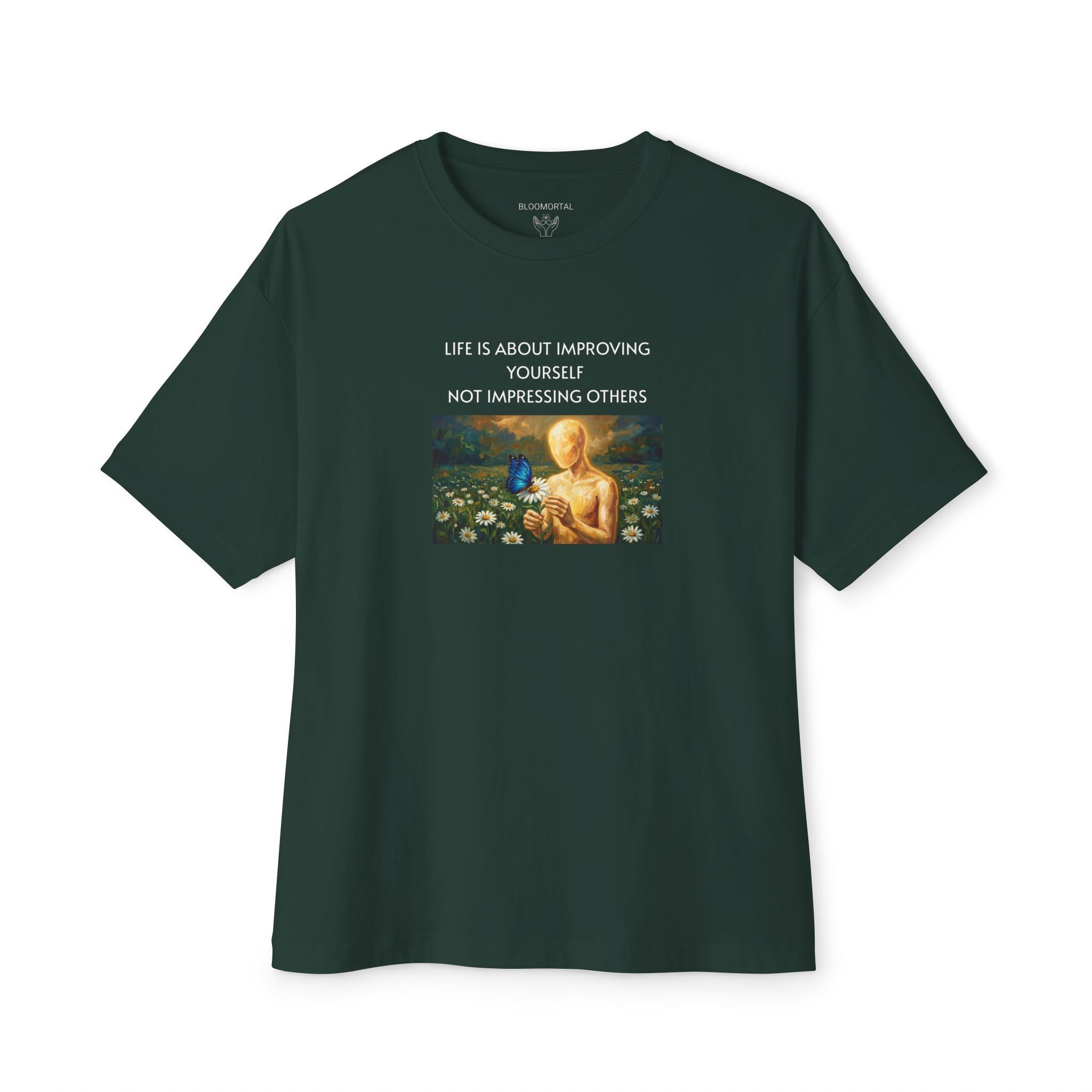 Life Is About Improving Yourself Unisex Oversized T-Shirt