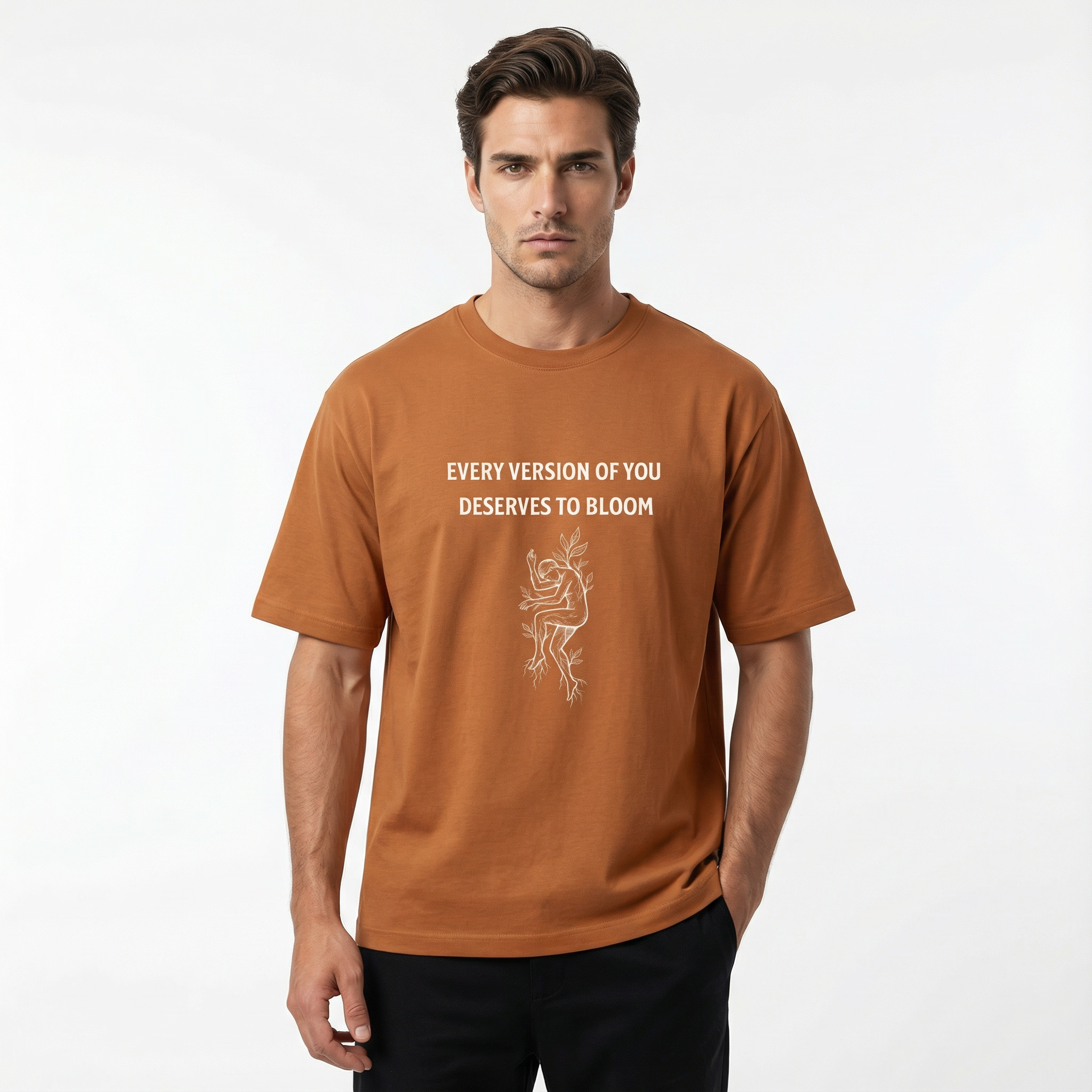 Every Version of You Deserves to Bloom Unisex Oversized T-Shirt