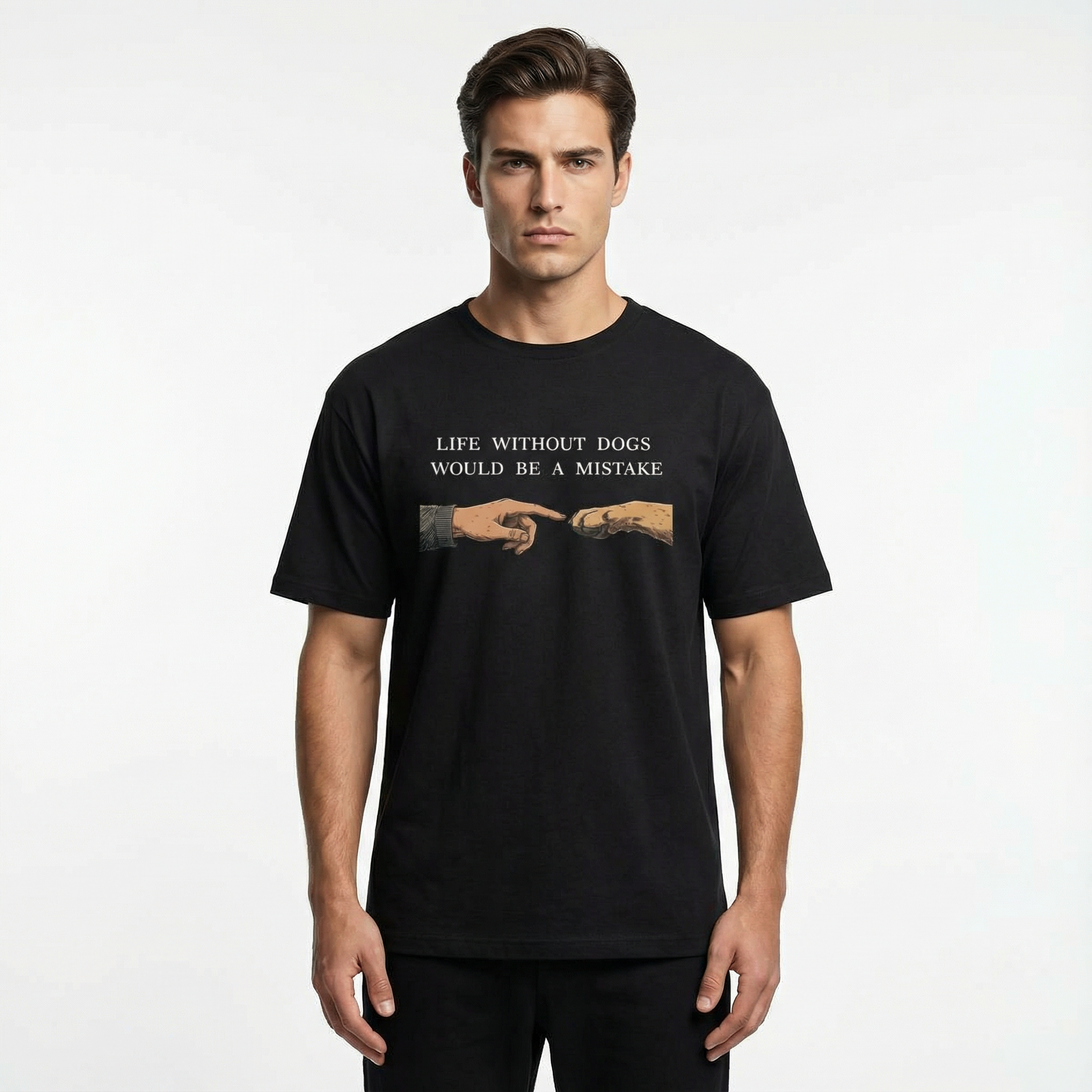 Life Without Dogs Would Be a Mistake Unisex Oversized T-Shirt