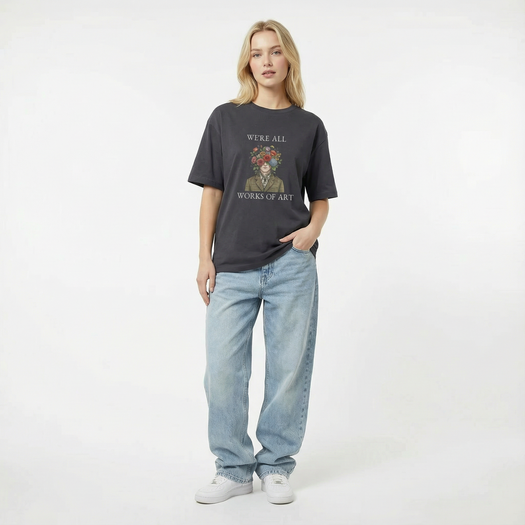 We're All Works of Art Unisex Oversized T-Shirt
