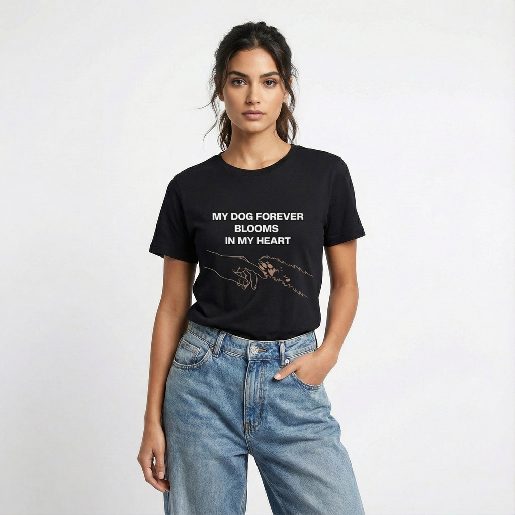My Dog Forever Blooms in My Heart Unisex T-Shirt