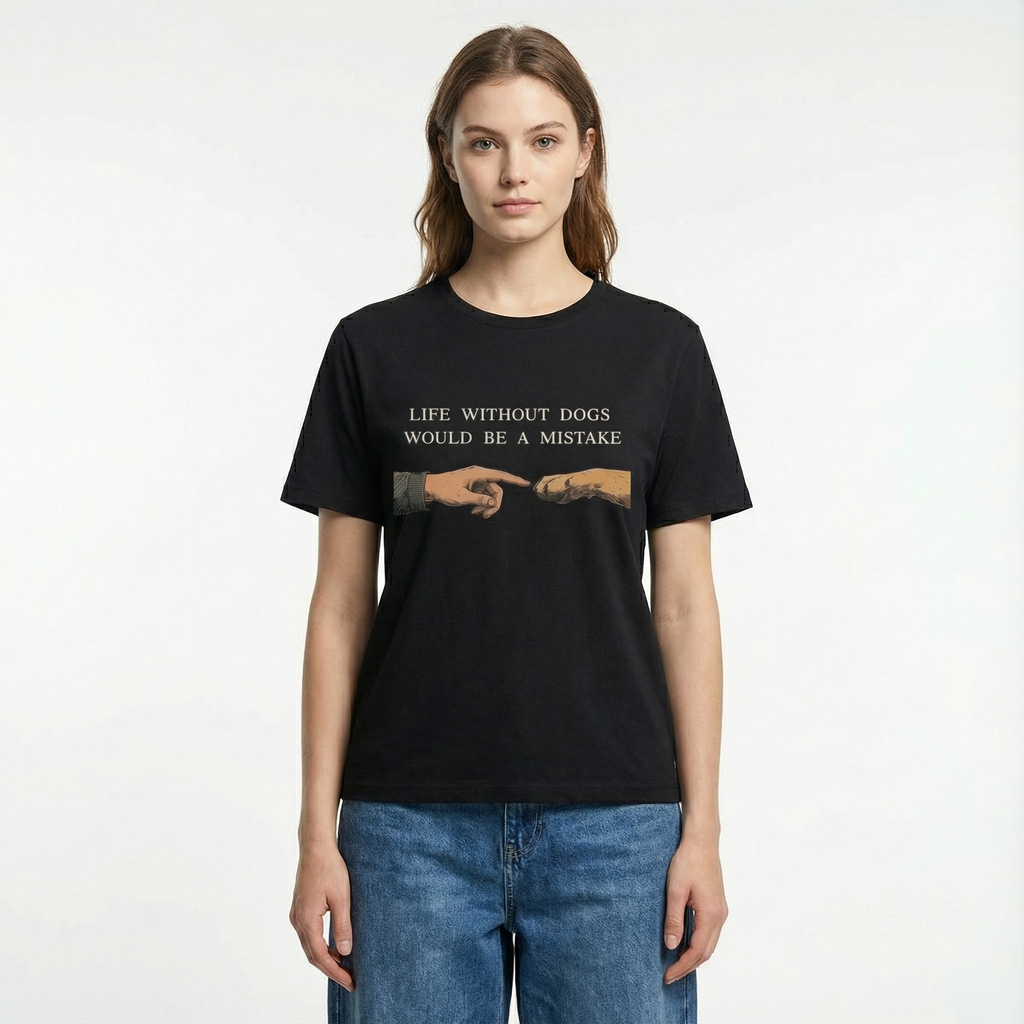 Life Without Dogs Would Be a Mistake Unisex Oversized T-Shirt