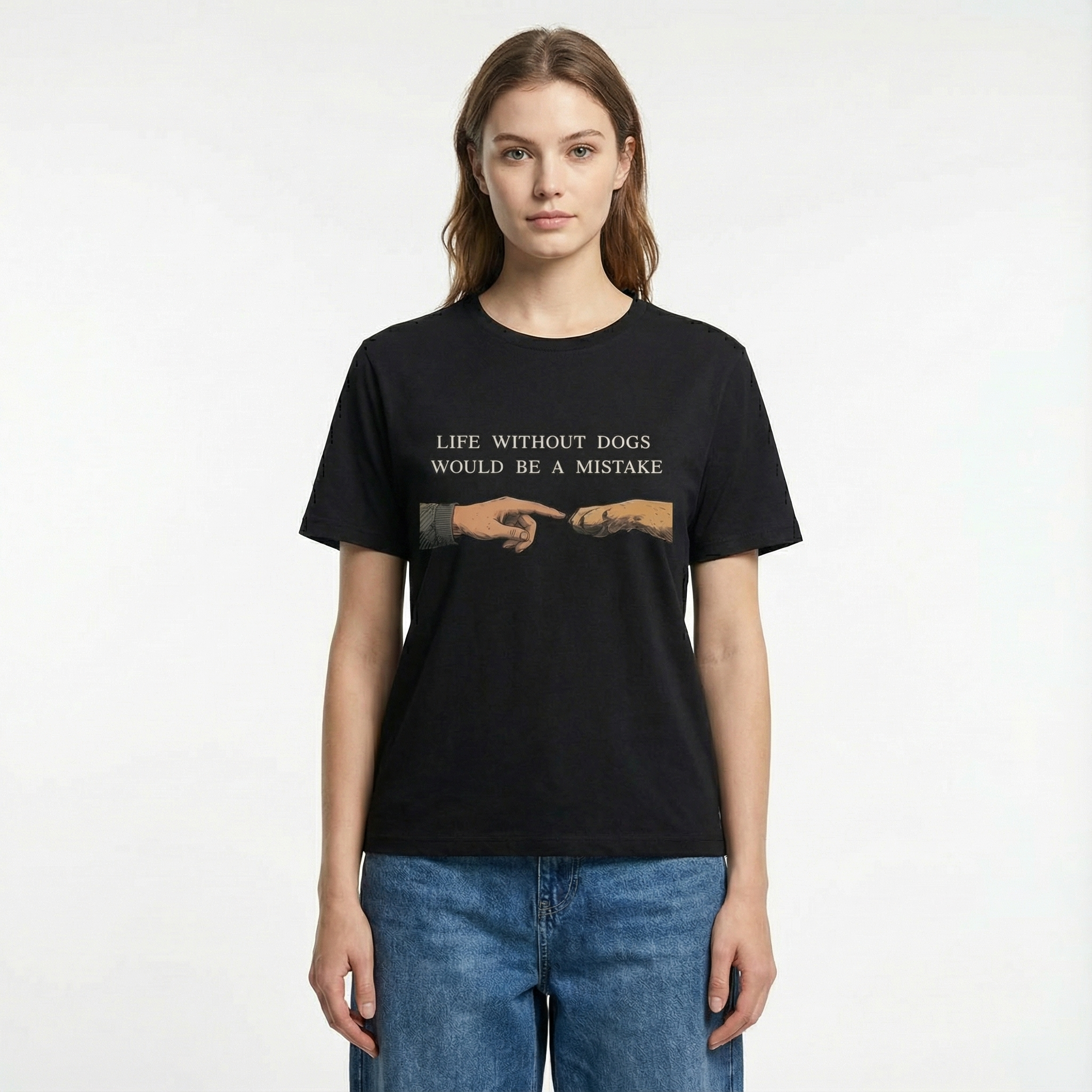 Life Without Dogs Would Be a Mistake Unisex Oversized T-Shirt