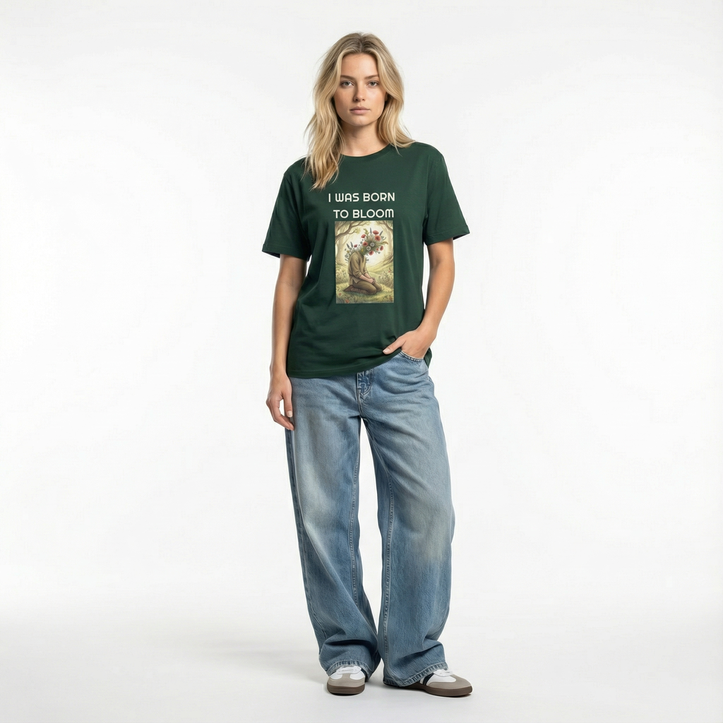 I Was Born to Bloom Unisex Oversized T-Shirt