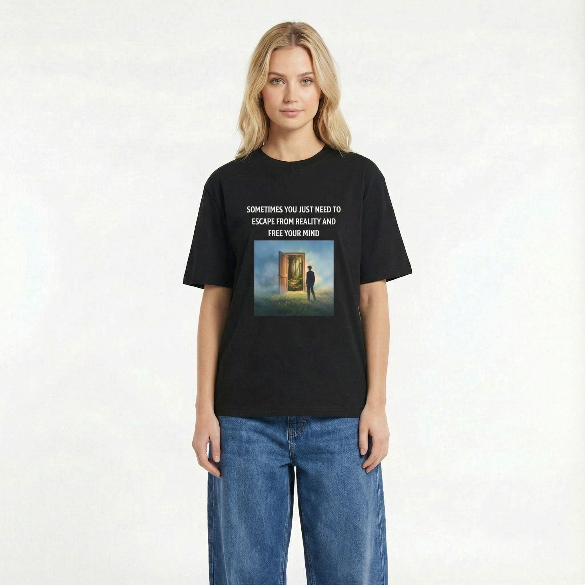 Escape From Reality and Free Your Mind Unisex Oversized T-Shirt