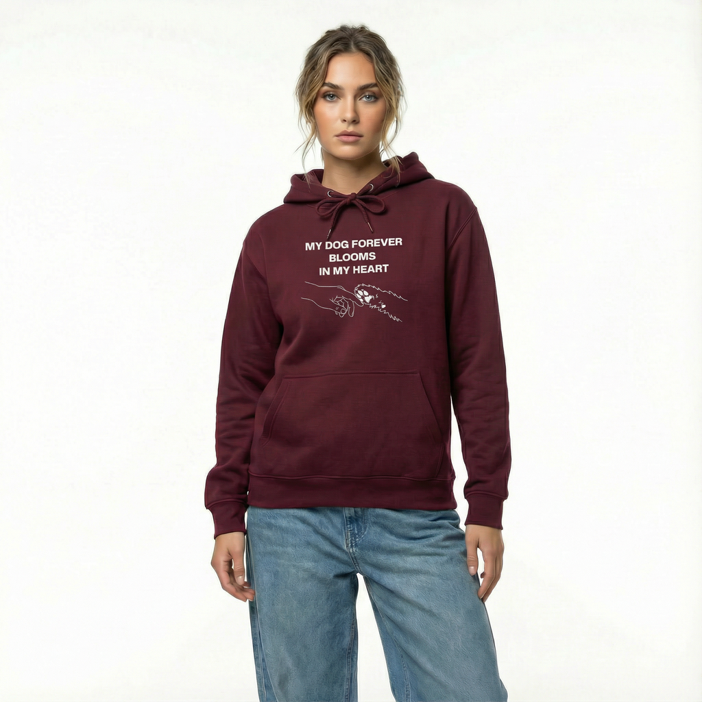 My Dog Forever Blooms In My Heart Unisex Hoodie