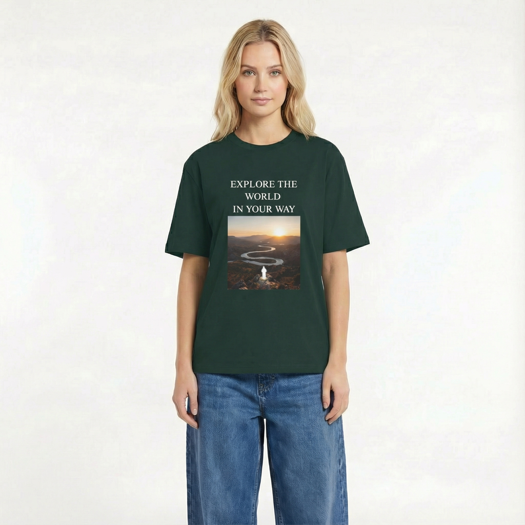 Explore the World In Your Way Unisex Oversized T-Shirt