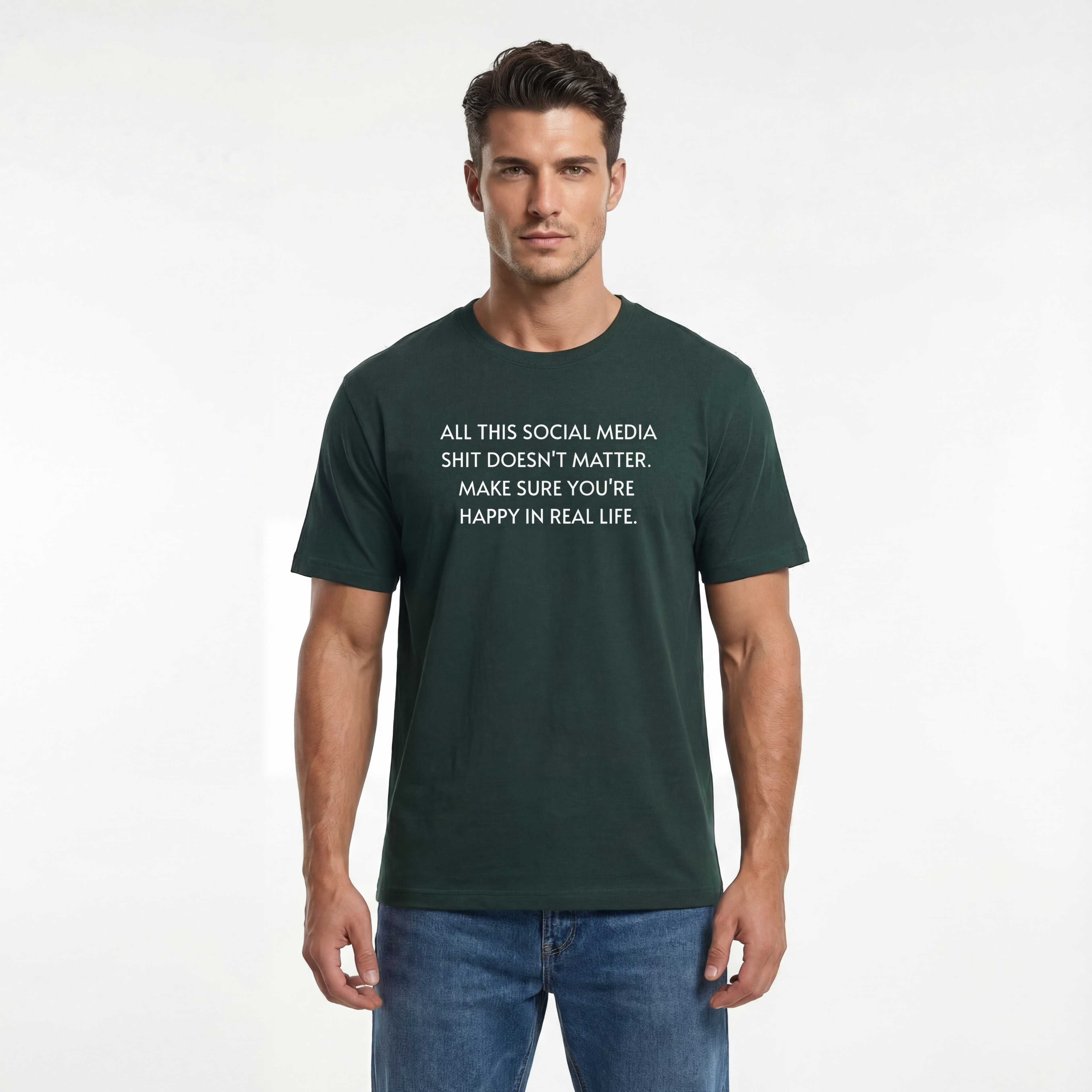 All This Social Media Shit Doesn't Matter Unisex Oversized T-Shirt