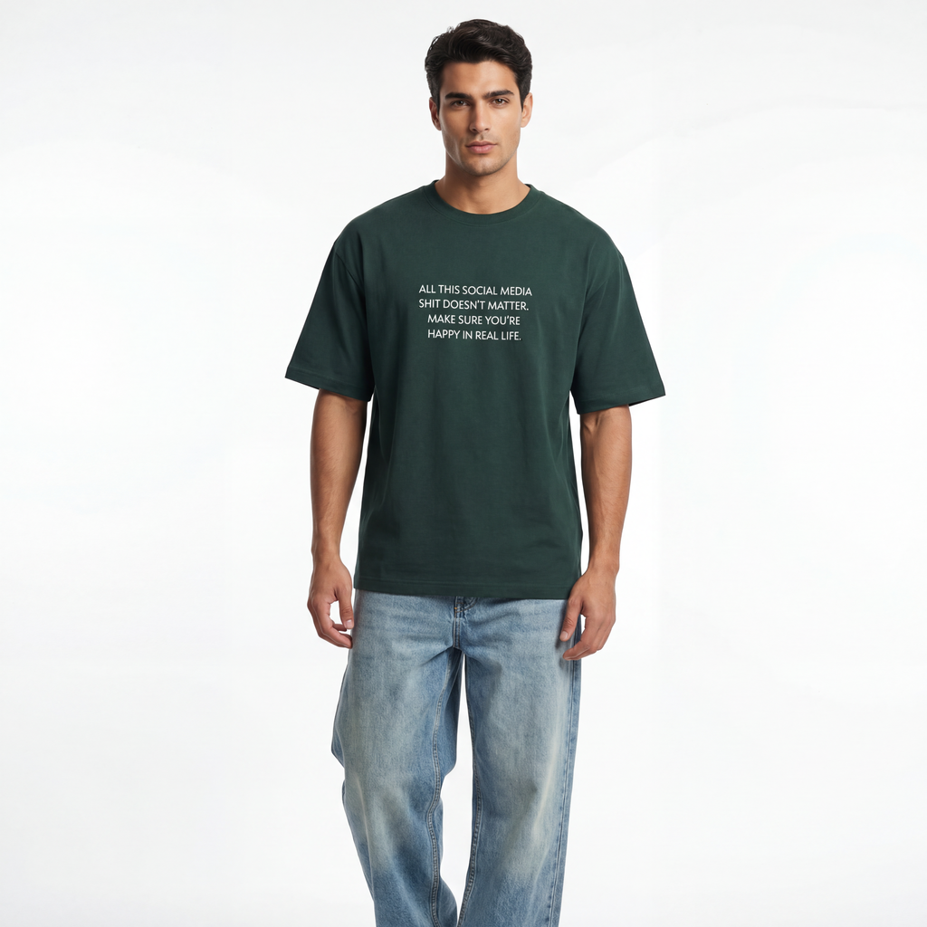 All This Social Media Shit Doesn't Matter Unisex Oversized T-Shirt