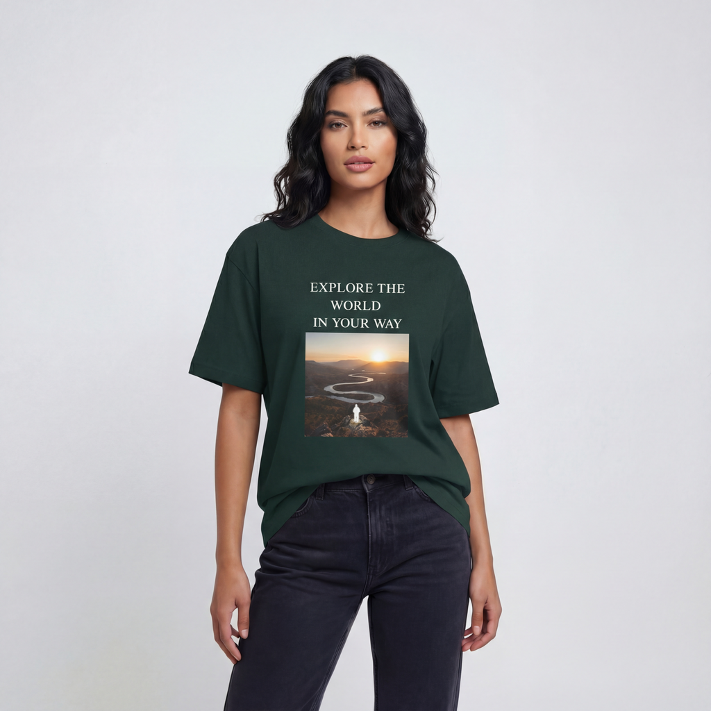 Explore the World In Your Way Unisex Oversized T-Shirt