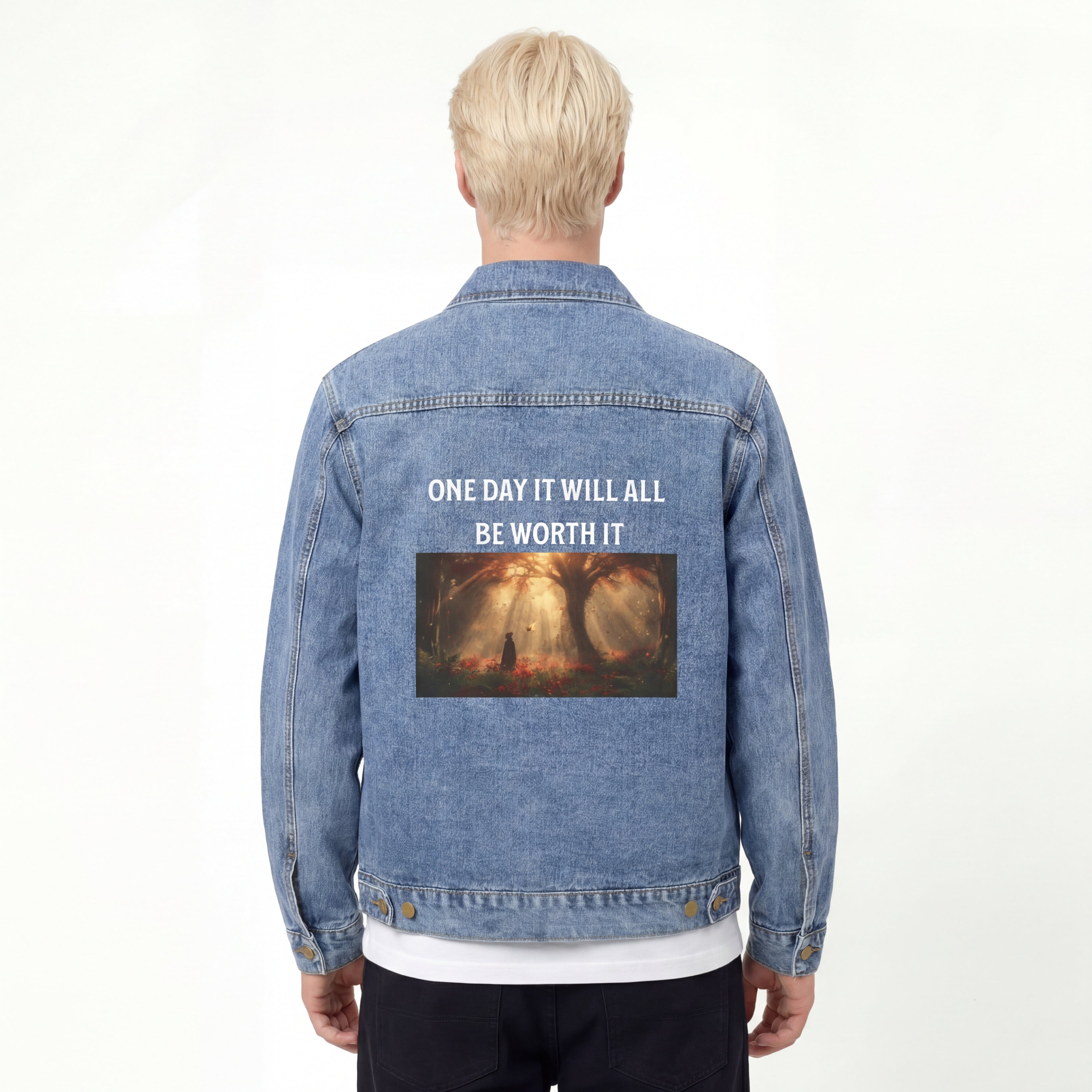 One Day It Will All Be Worth It Unisex Denim Jacket