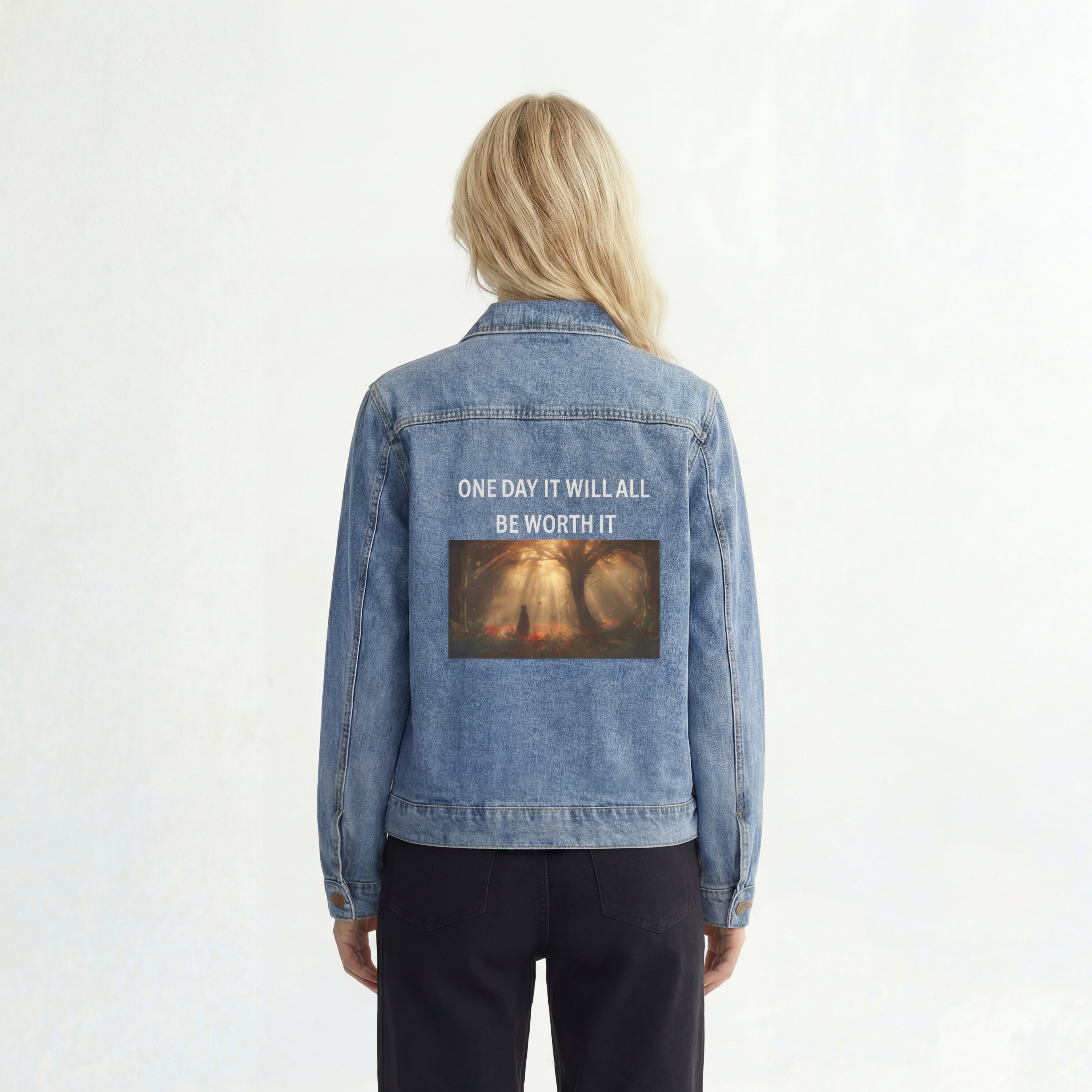 One Day It Will All Be Worth It Unisex Denim Jacket