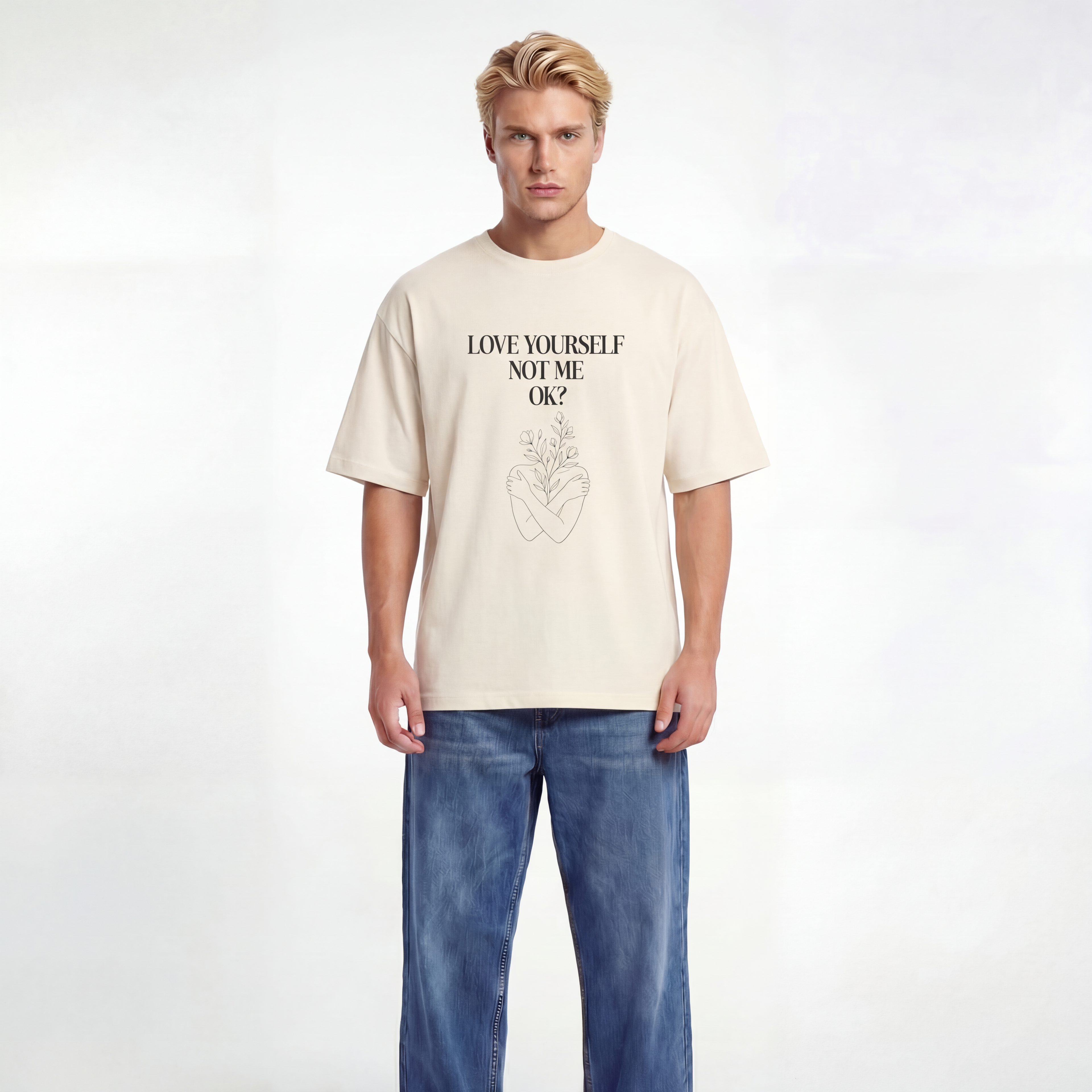 Love yourself not me OK? Unisex Oversized T-Shirt
