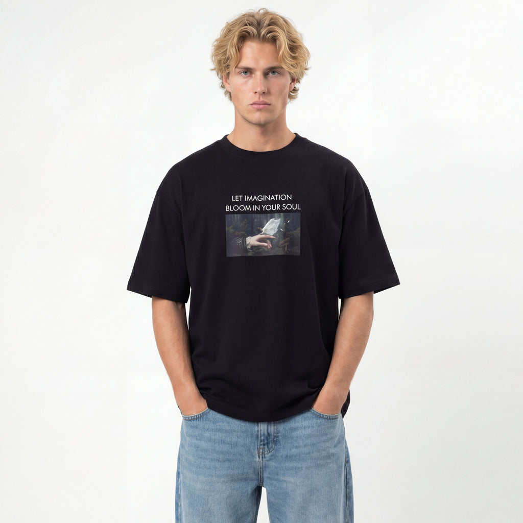 Let imagination bloom in your soul Unisex Oversized T-Shirt