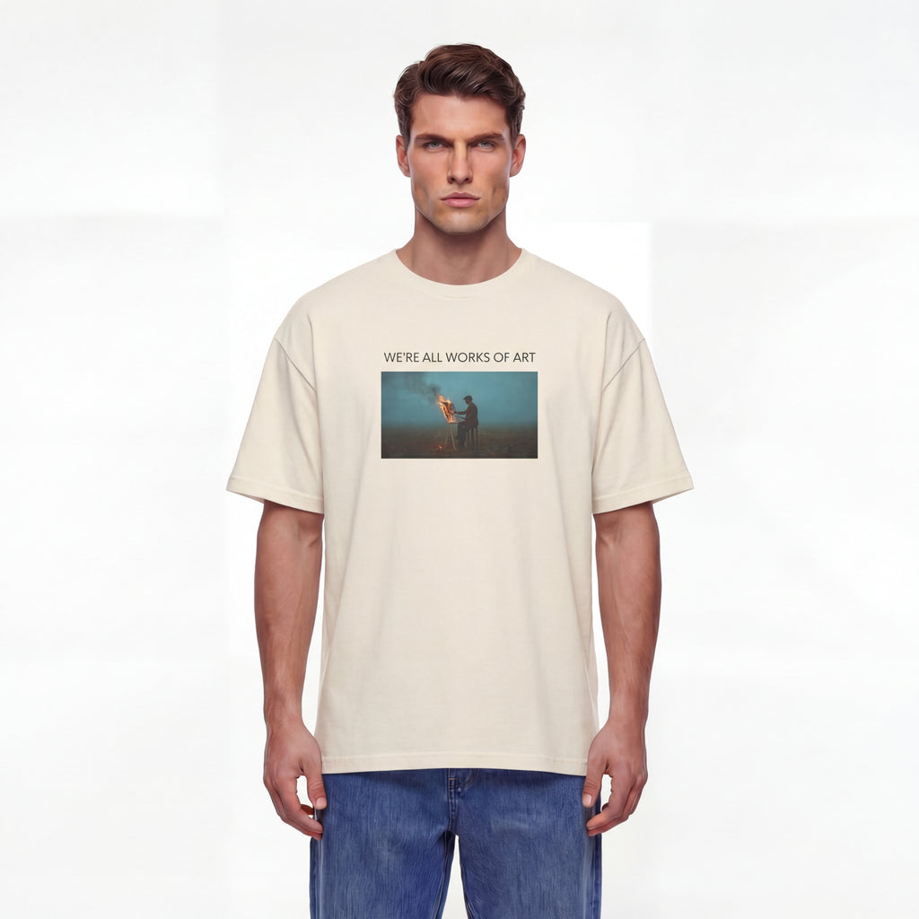We're All Works of Art Unisex Oversized T-Shirt