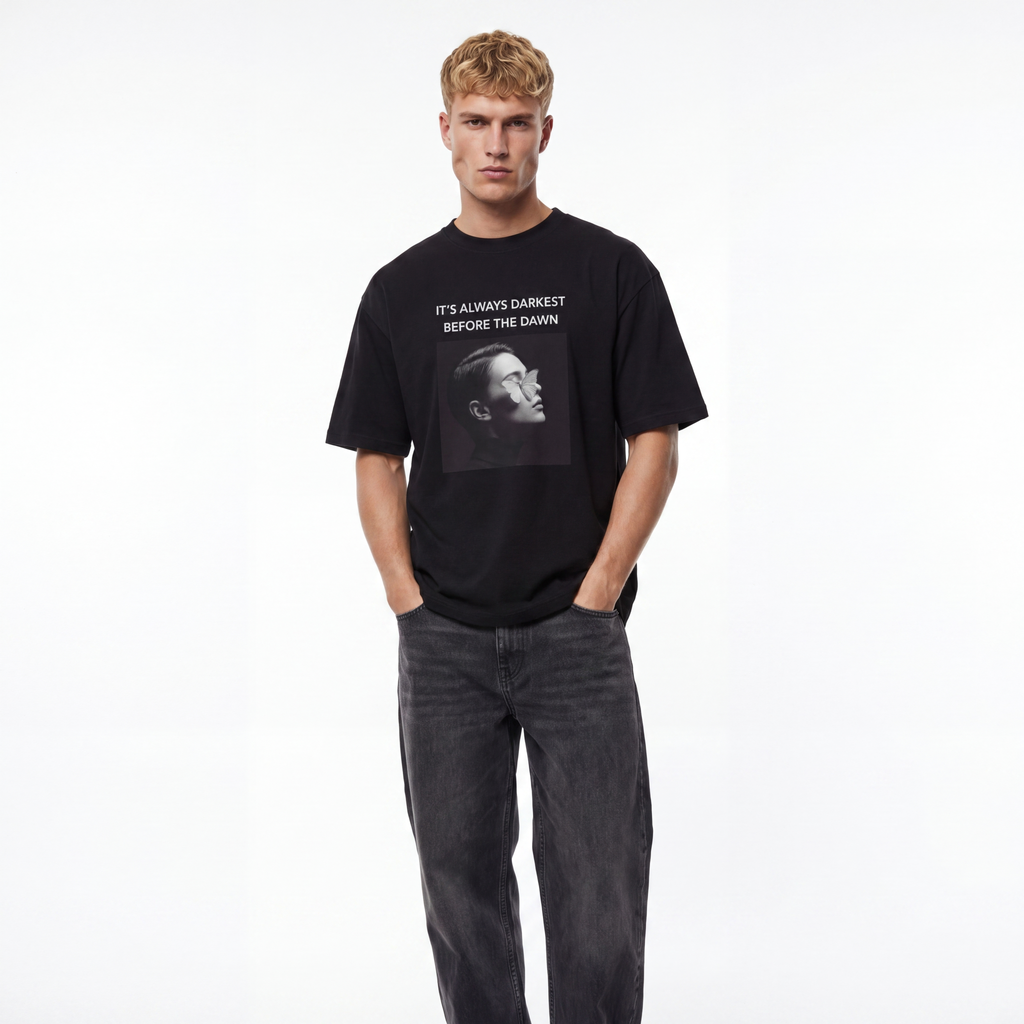 It's Always Darkest Before The Dawn Unisex Oversized T-Shirt