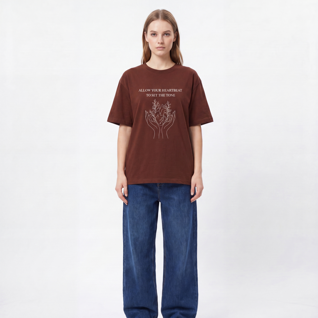 Allow your heartbeat to set the tone Unisex Oversized T-Shirt