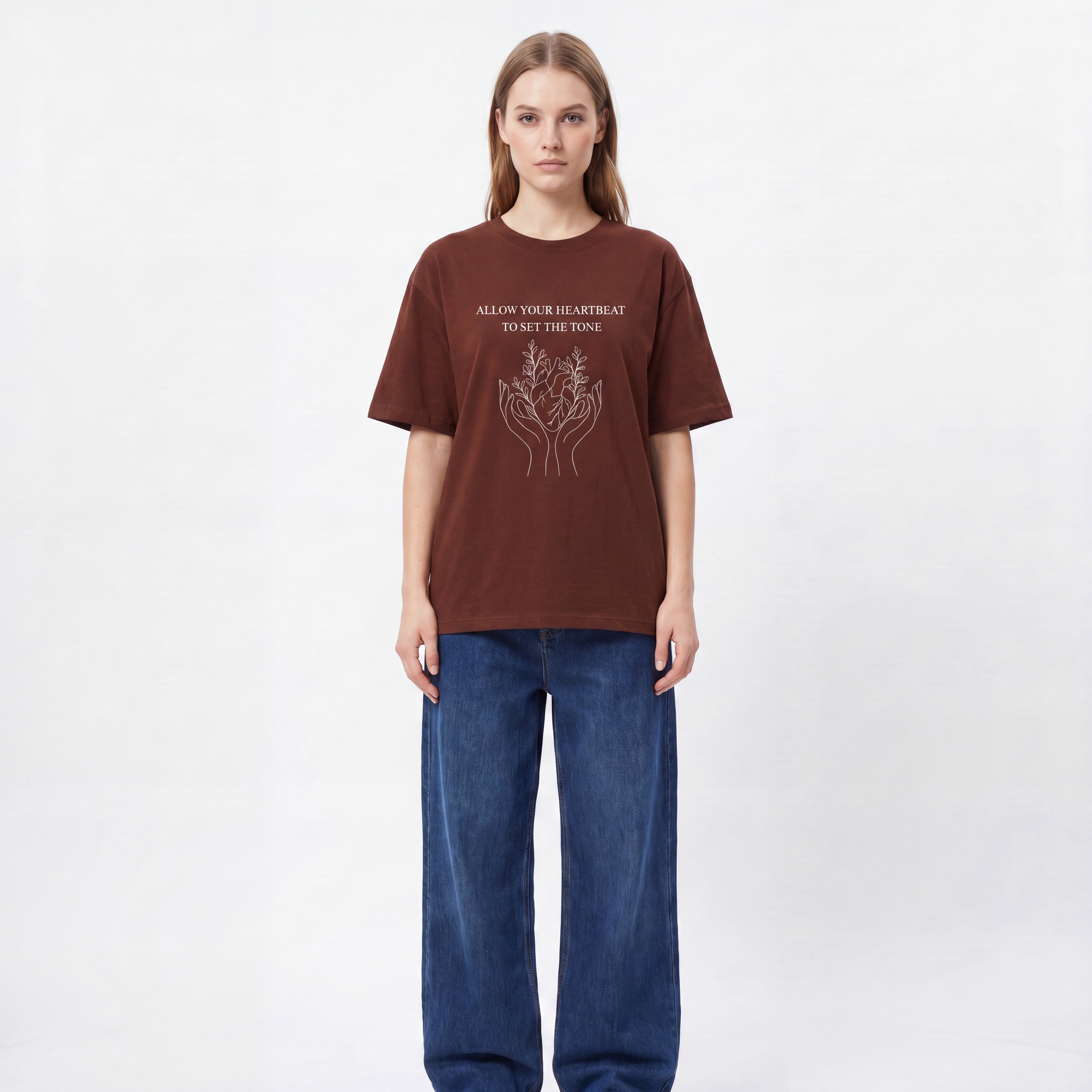 Allow your heartbeat to set the tone Unisex Oversized T-Shirt