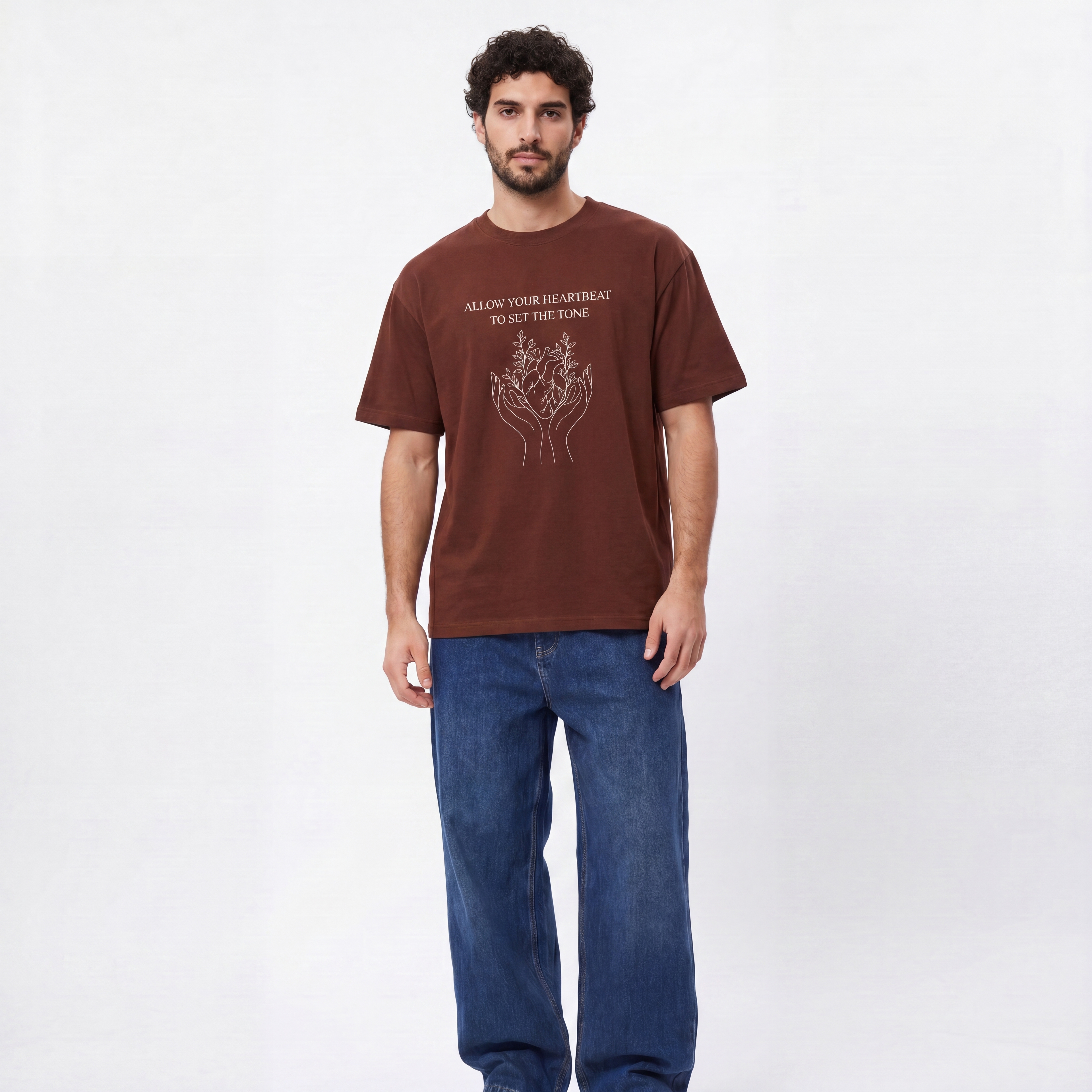 Allow your heartbeat to set the tone Unisex Oversized T-Shirt
