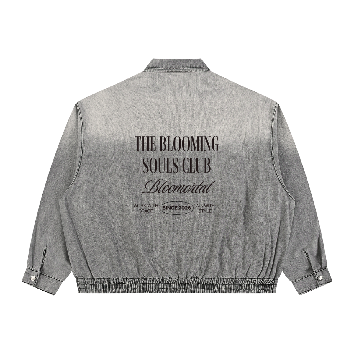 The Blooming Souls Club Vintage Wash Full-Zip Denim Jacket
