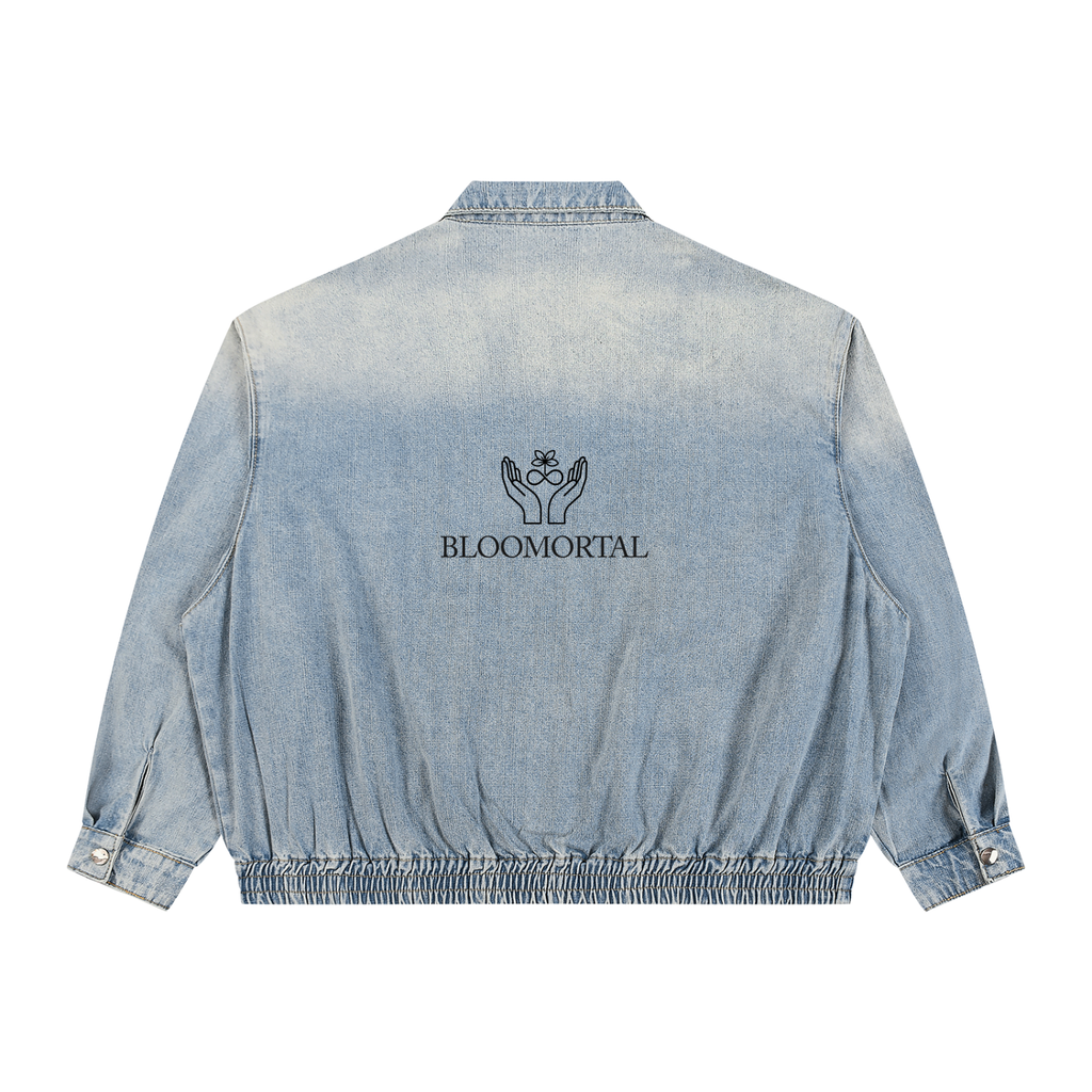 Vintage Wash Full-Zip Denim Jacket