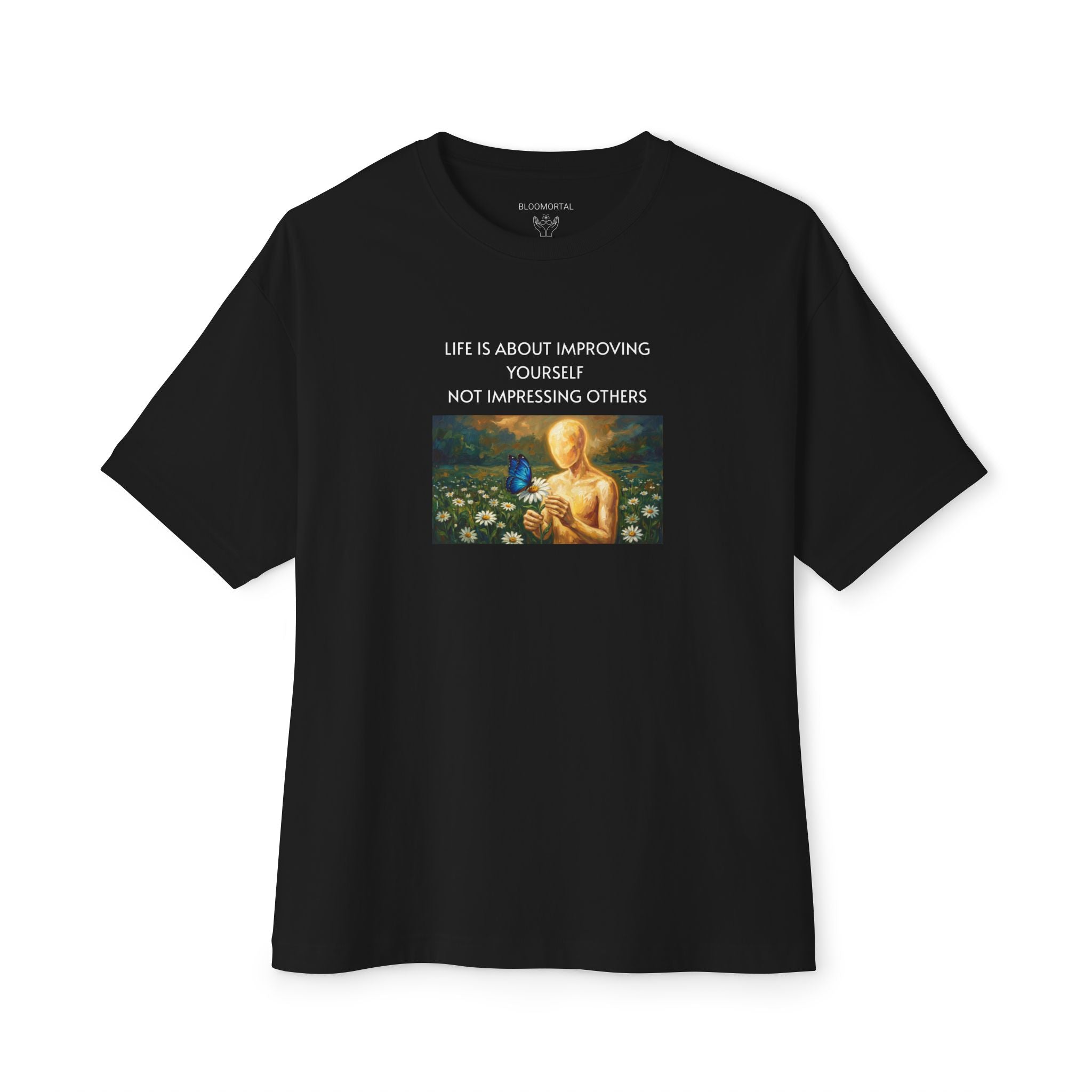 Life Is About Improving Yourself Unisex Oversized T-Shirt