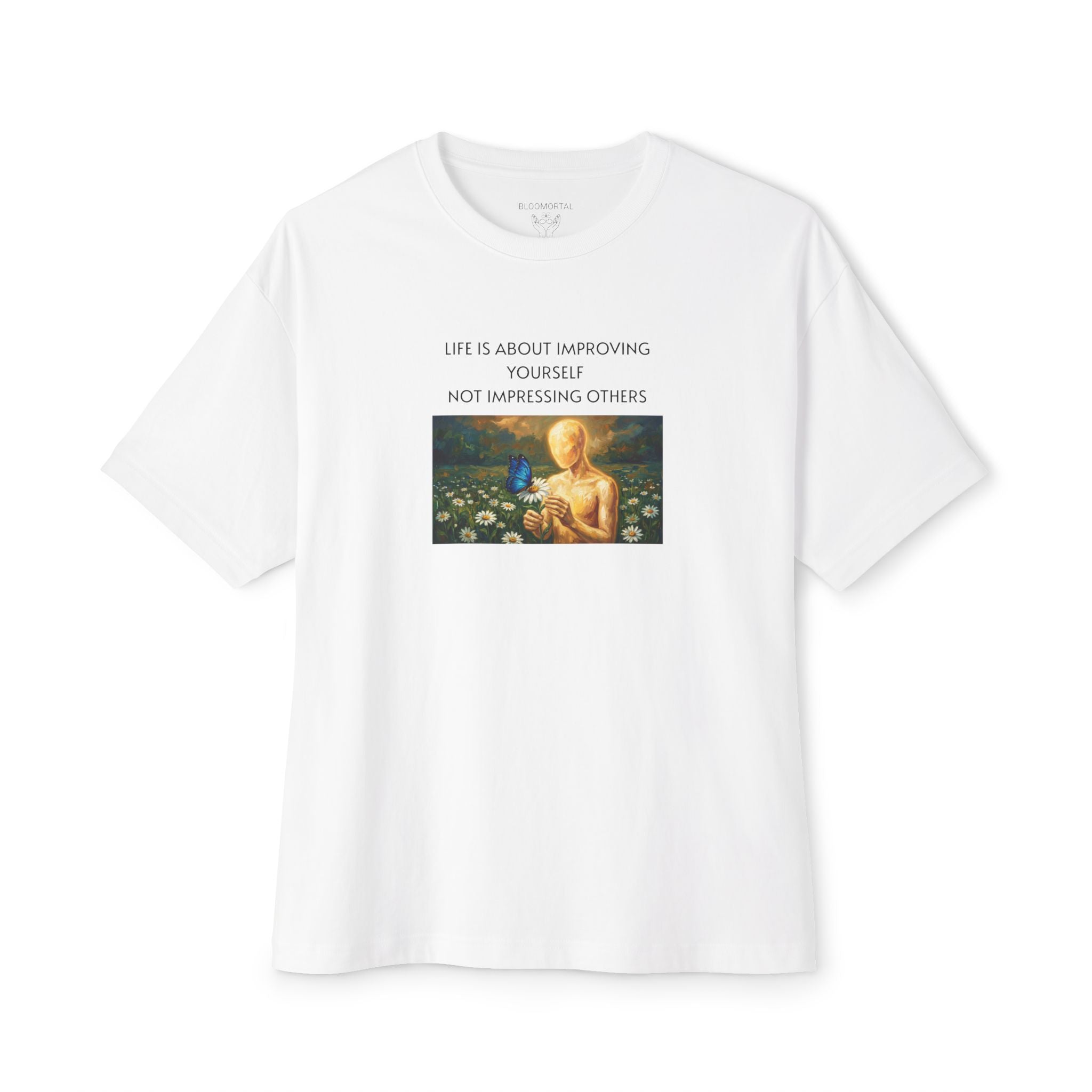 Life Is About Improving Yourself Unisex Oversized T-Shirt