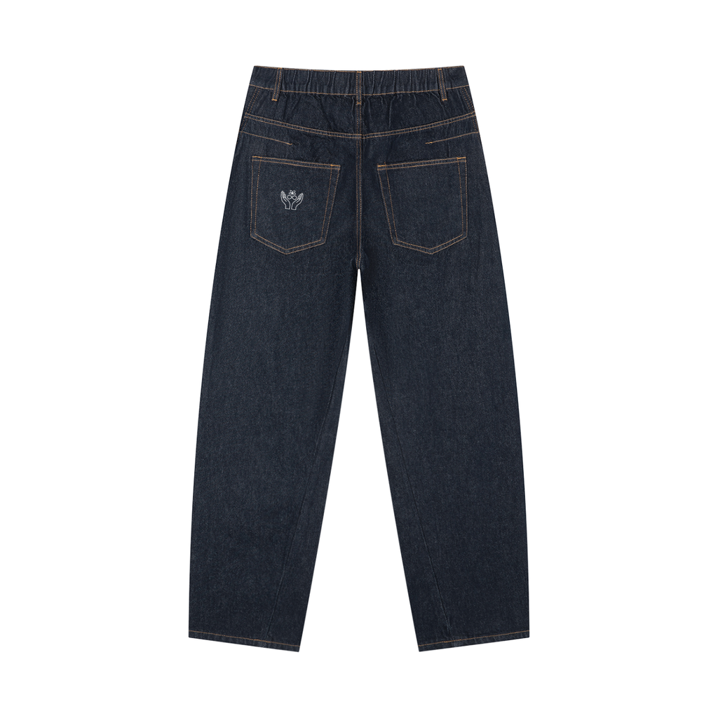 Men's Vintage Wash Barrel Leg Jeans