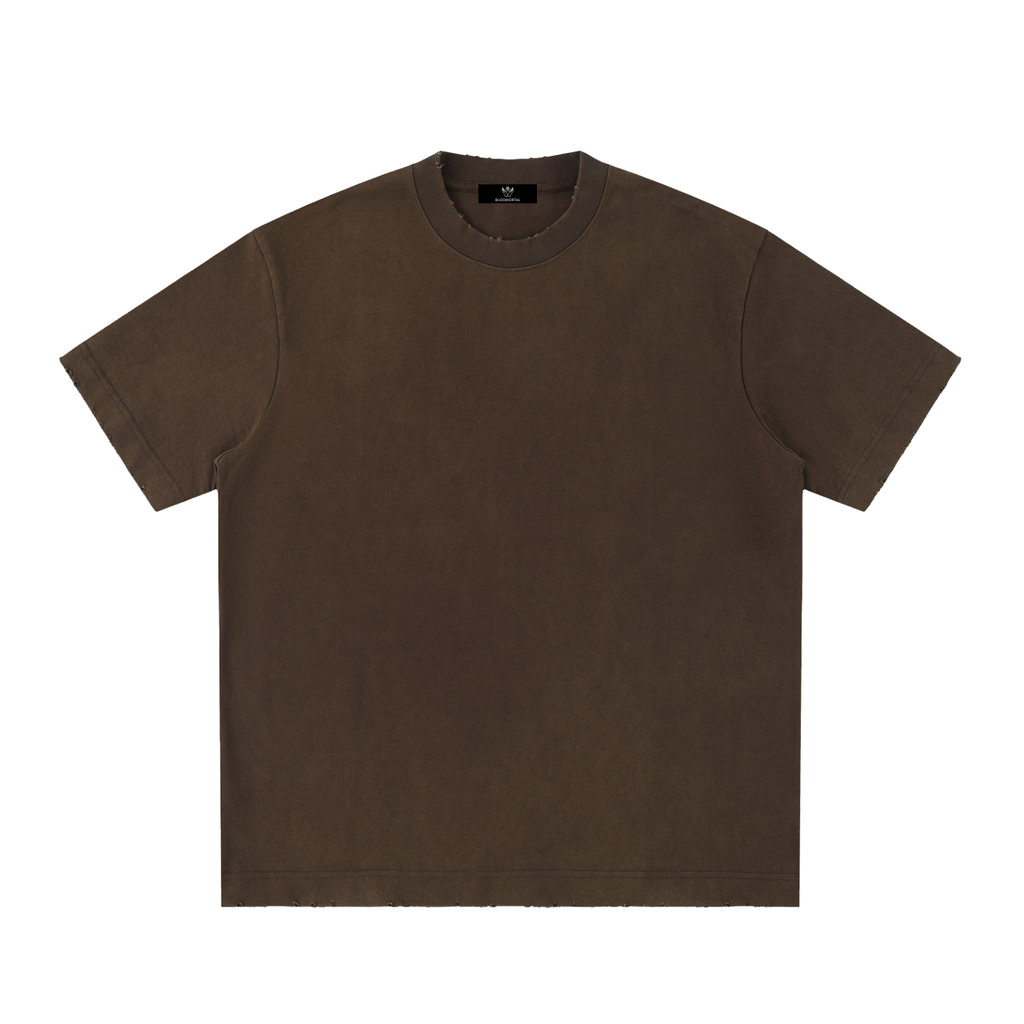 The Best Case Scenario Heavyweight Vintage Washed Frayed T-Shirt