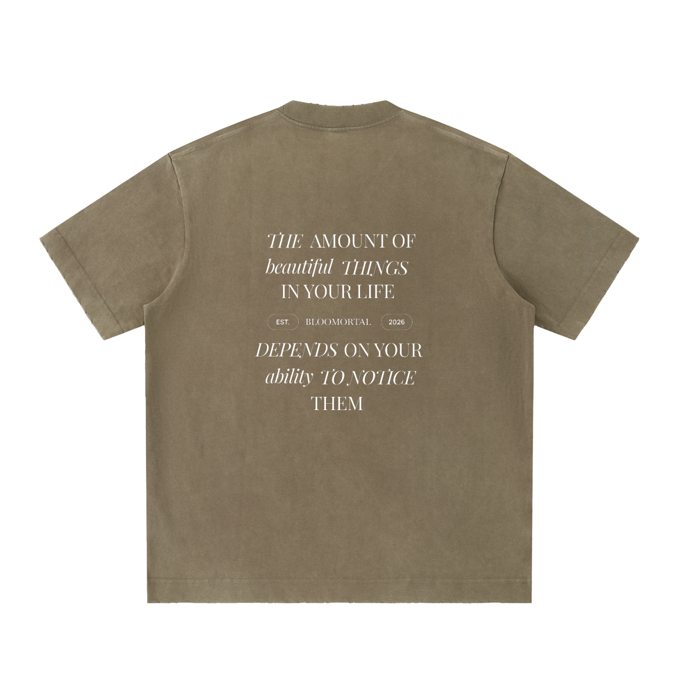 Beautiful Things Heavyweight Vintage Washed Frayed Unisex T-Shirt
