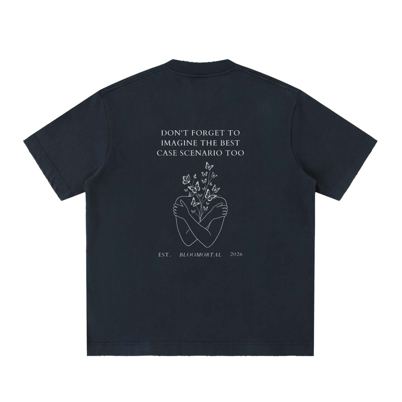 The Best Case Scenario Heavyweight Vintage Washed Frayed T-Shirt