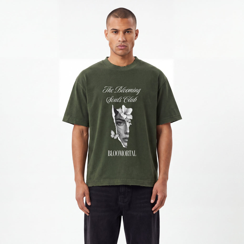 The Blooming Souls Club Vintage Washed Frayed T-Shirt