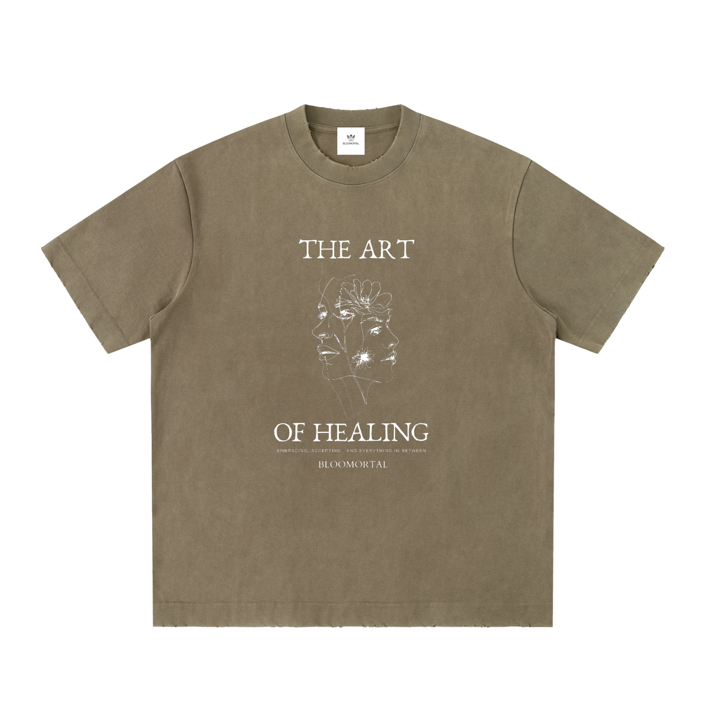 The Art Of Healing Vintage Washed Frayed T-Shirt