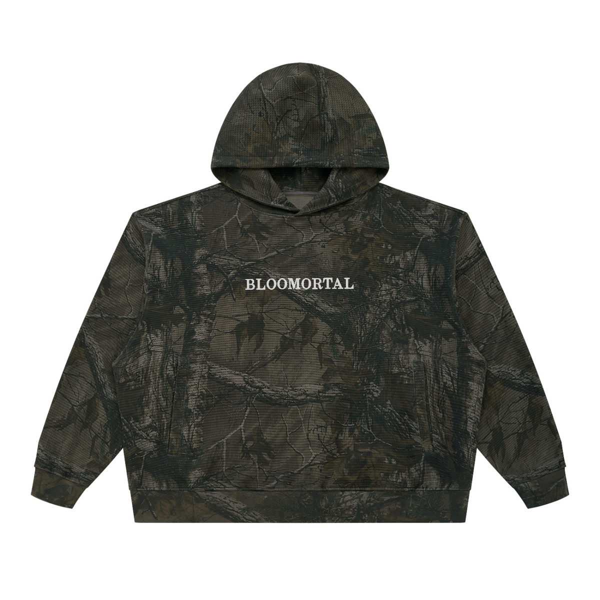 Waffle Tree Camo Boxy Hoodie
