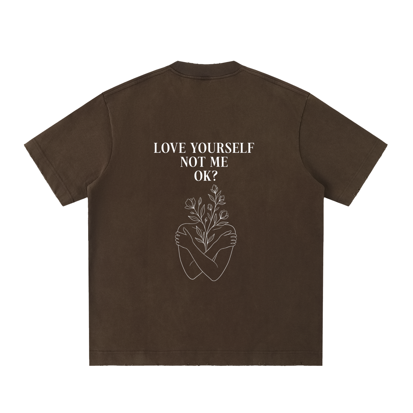 Love Yourself Heavyweight Vintage Washed Frayed T-Shirt