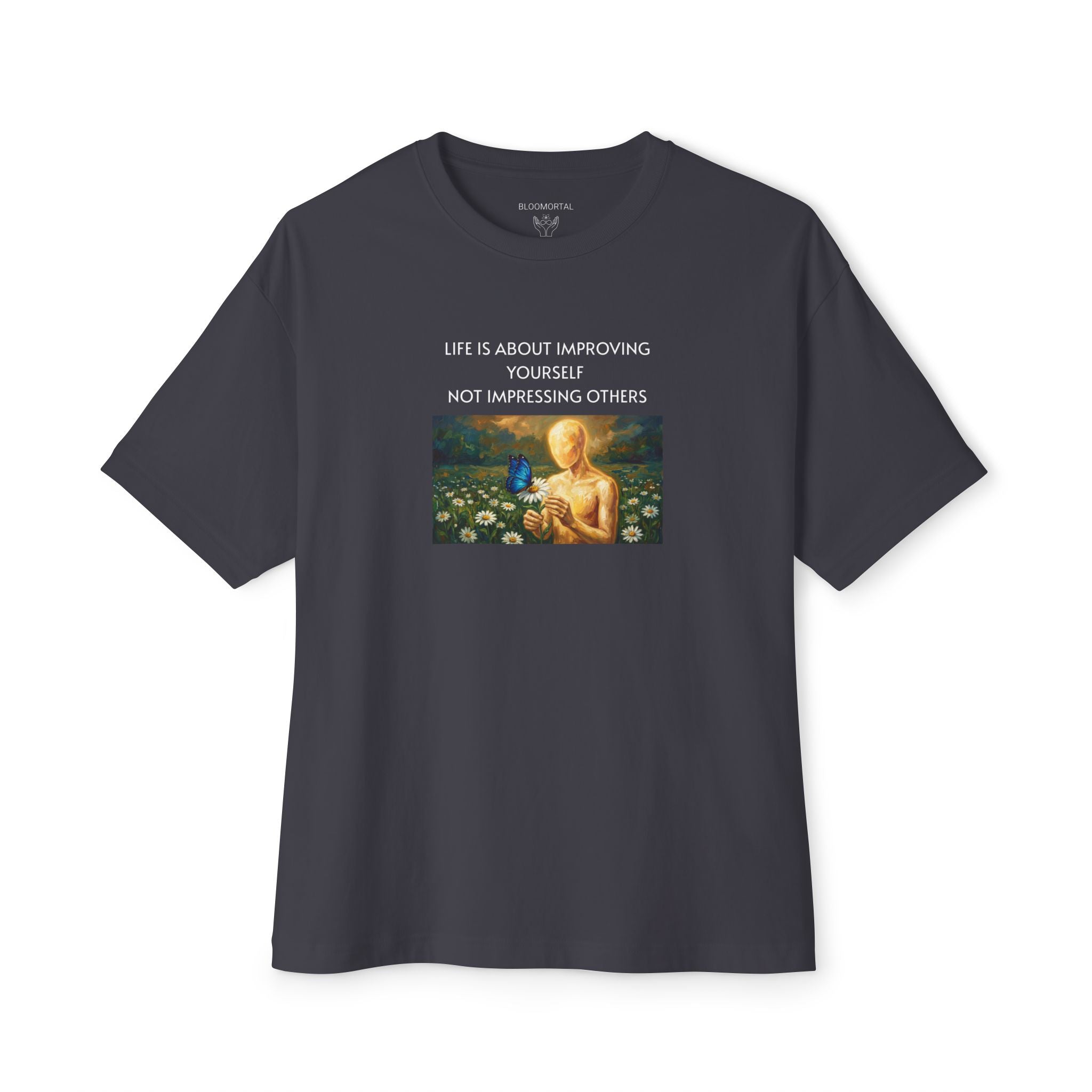 Life Is About Improving Yourself Unisex Oversized T-Shirt