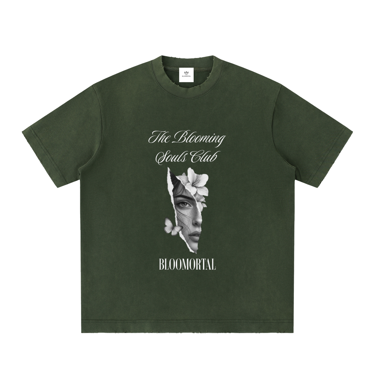The Blooming Souls Club Vintage Washed Frayed T-Shirt