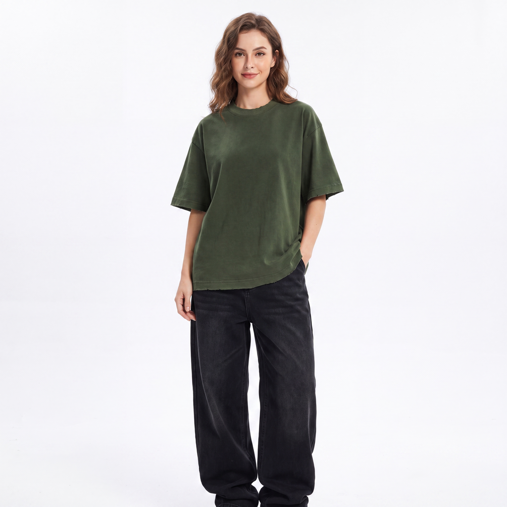 The Best Case Scenario Heavyweight Vintage Washed Frayed T-Shirt