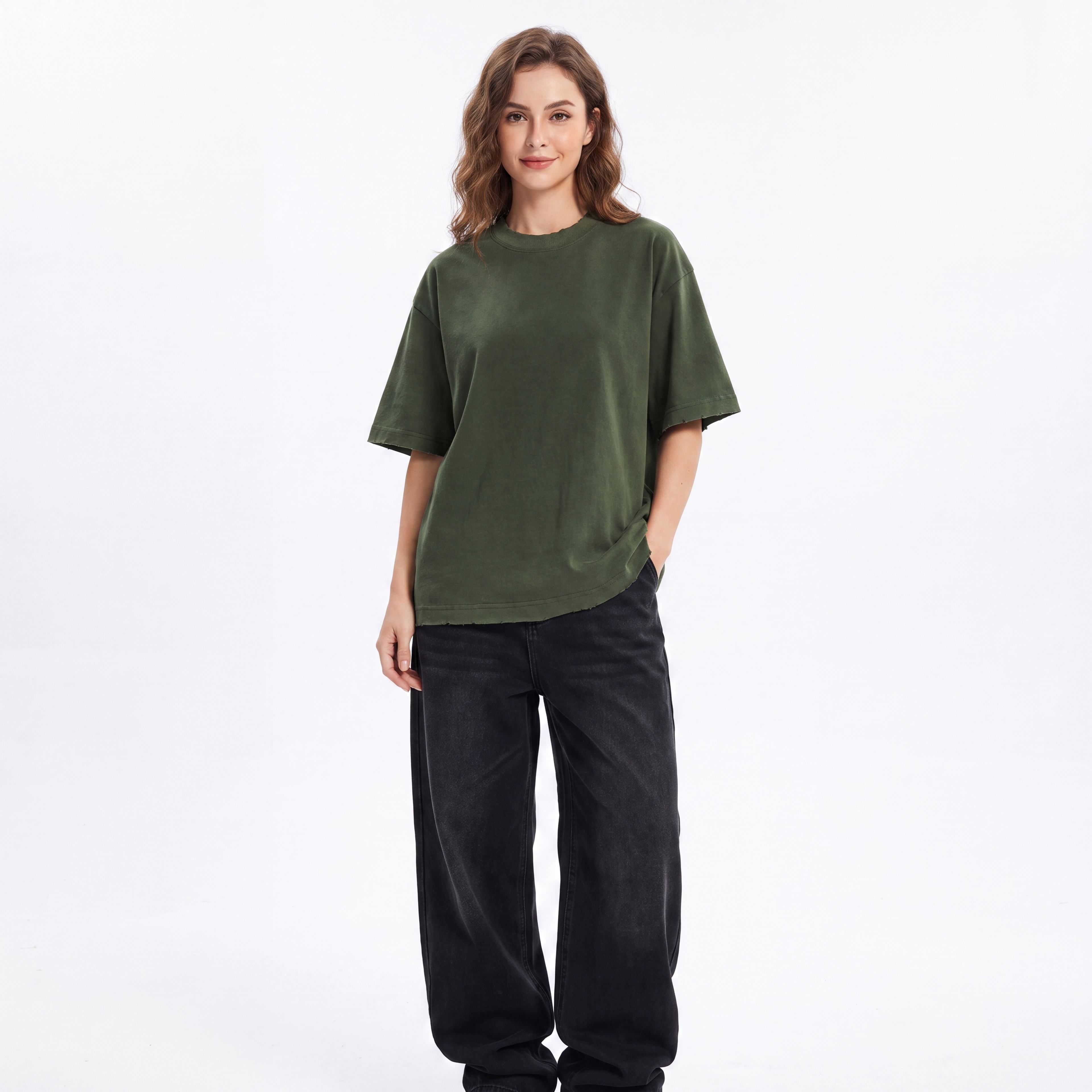 The Best Case Scenario Heavyweight Vintage Washed Frayed T-Shirt