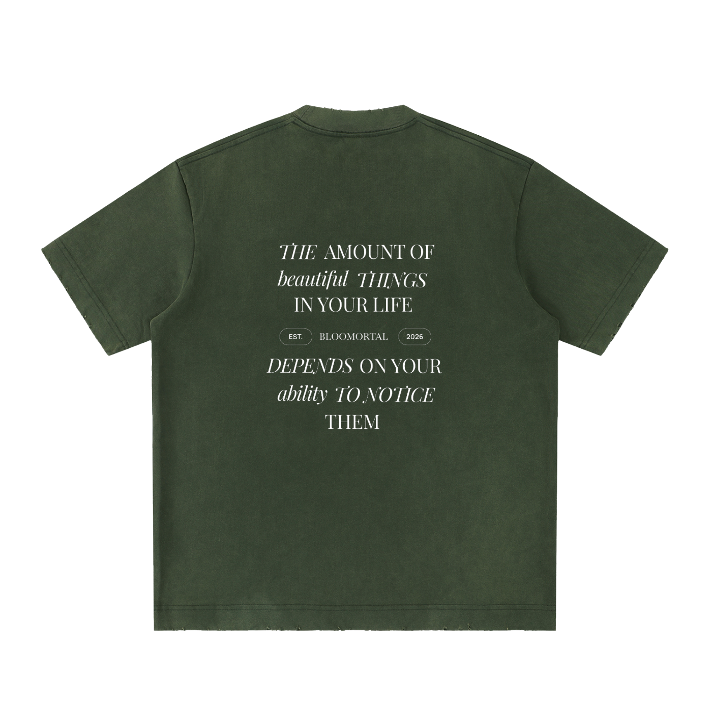 Beautiful Things Heavyweight Vintage Washed Frayed Unisex T-Shirt
