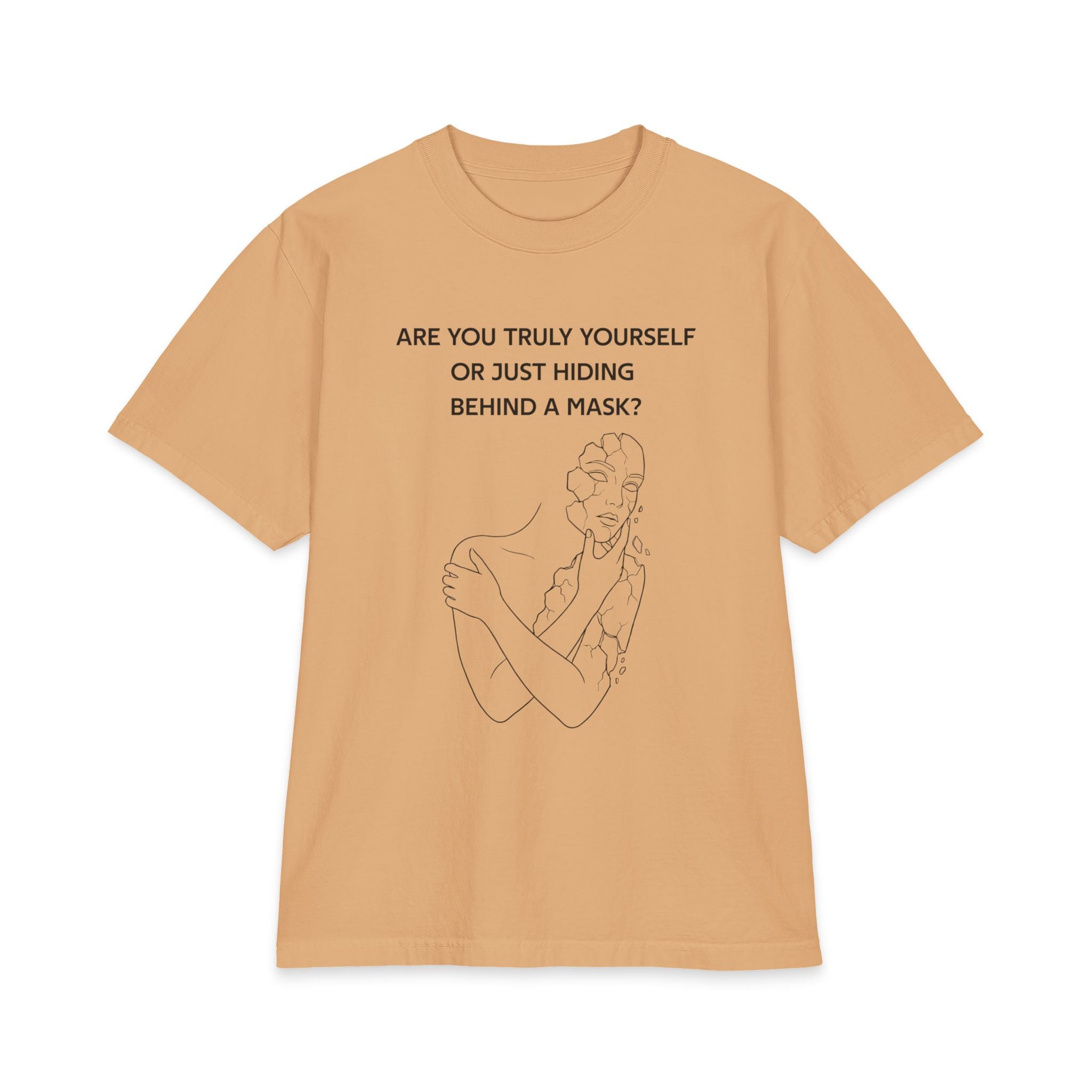Are you truly yourself or just hiding behind a mask? Unisex Oversized T-Shirt