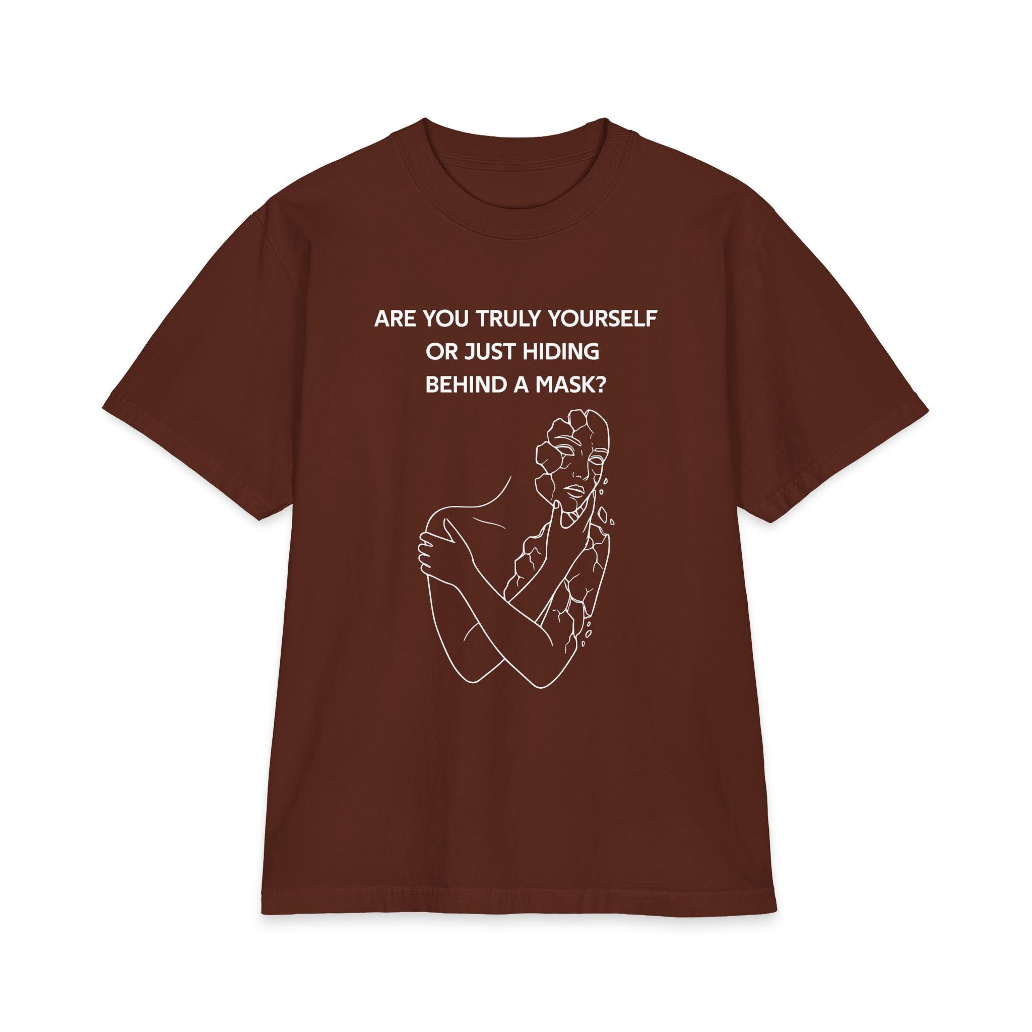 Are you truly yourself or just hiding behind a mask? Unisex Oversized T-Shirt