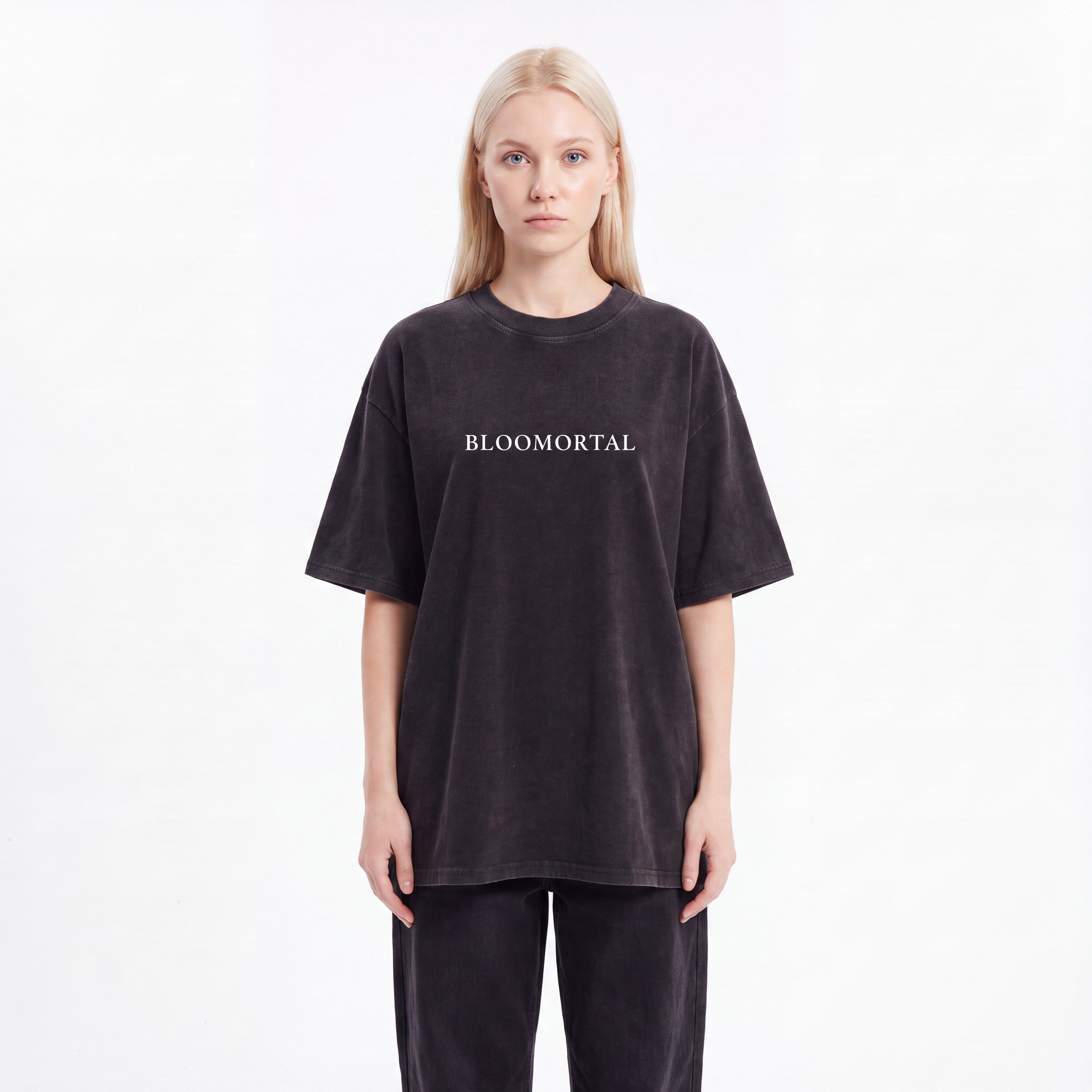 Blooming Forever Mineral Wash Waffle Knit Unisex T-Shirt