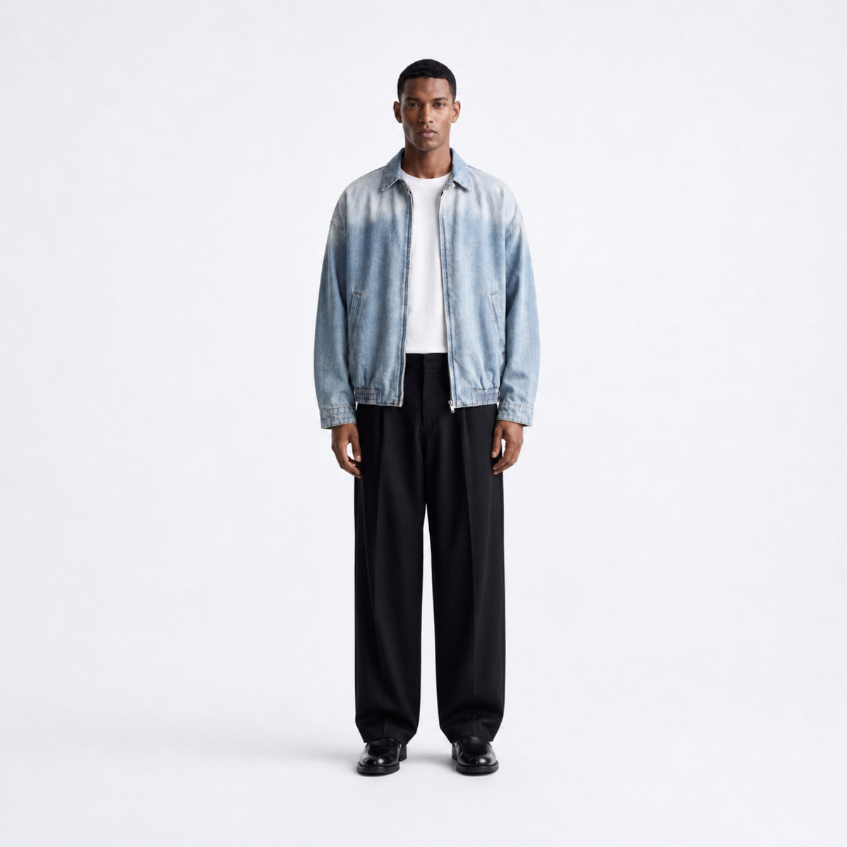 The Blooming Souls Club Vintage Wash Full-Zip Denim Jacket