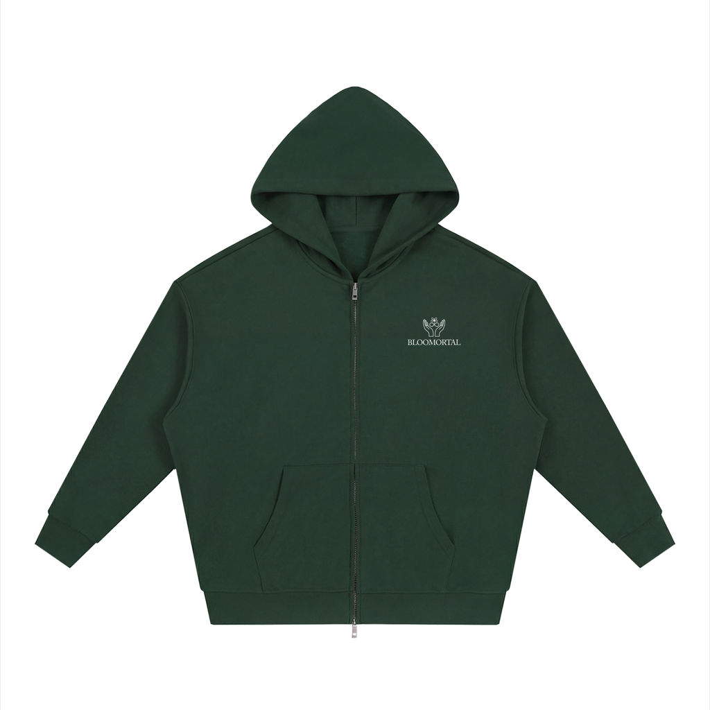 Social Media Is Overrated Unisex Loose Full Zip Hoodie