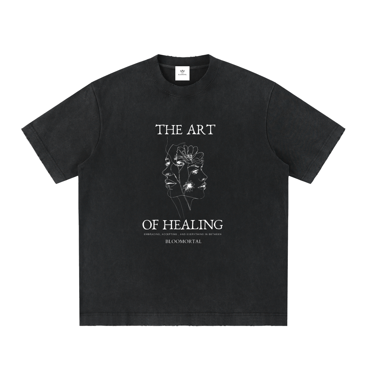 The Art Of Healing Vintage Washed Frayed T-Shirt