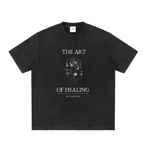 The Art Of Healing Vintage Washed Frayed T-Shirt
